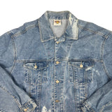 Hard Rock Cafe New York Vintage Bleach-Dyed Denim Jacket (L)
