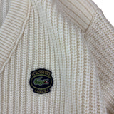 Lacoste Club Chemise Vintage Cream Knitted Tennis Cardigan (XL)