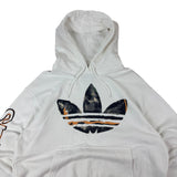 Adidas White Logo Graphic Hoodie (M)