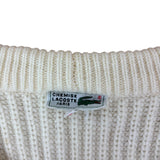 Lacoste Club Chemise Vintage Cream Knitted Tennis Cardigan (XL)
