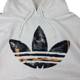 Adidas White Logo Graphic Hoodie (M)