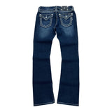 MissMe Y2K Distressed Boot-Cut Jeans (29”)