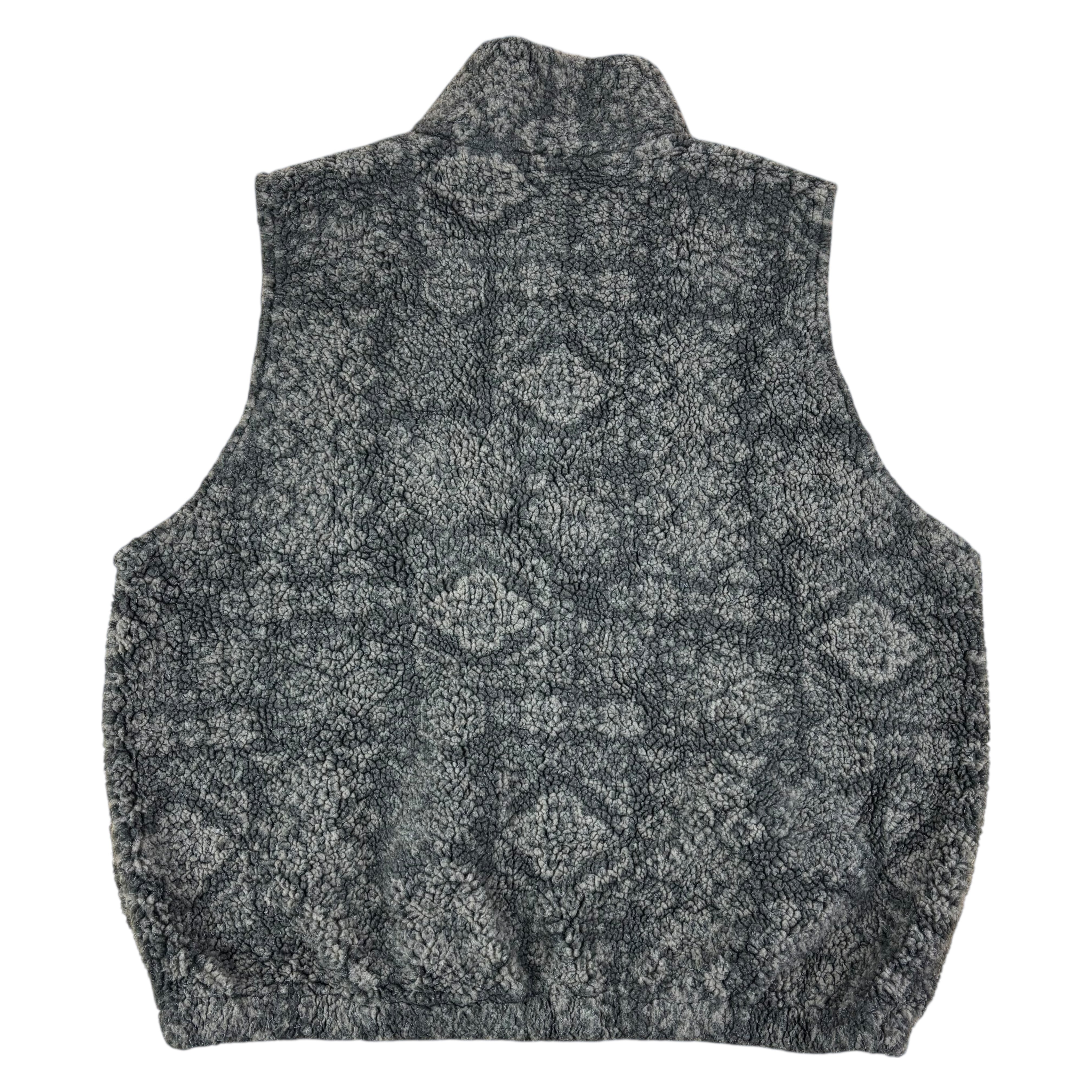 Vinatge Brown Pattern Fleece Gilet (Women’s L)