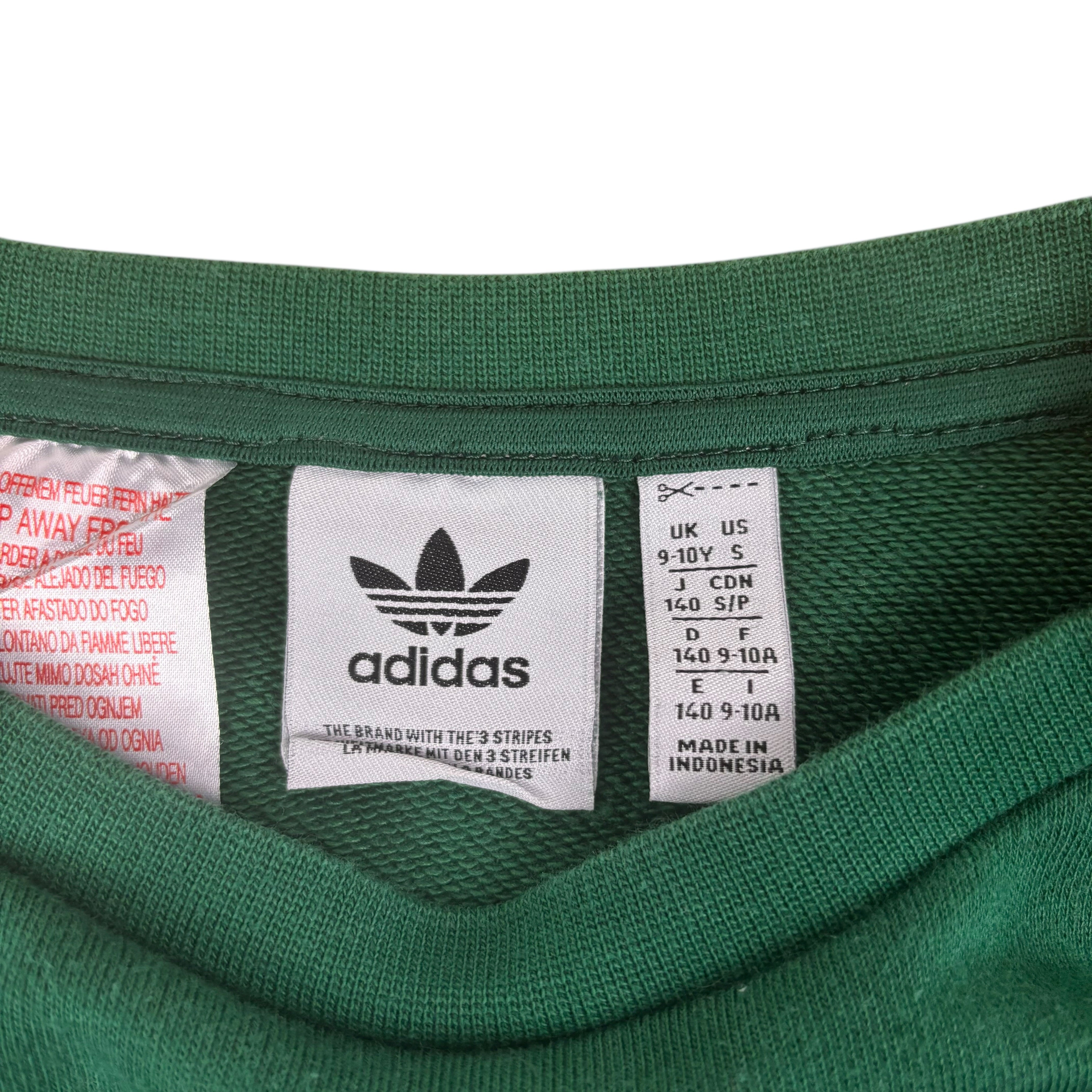 Adidas Originals Green Trefoil Sweater (9-10yrs)