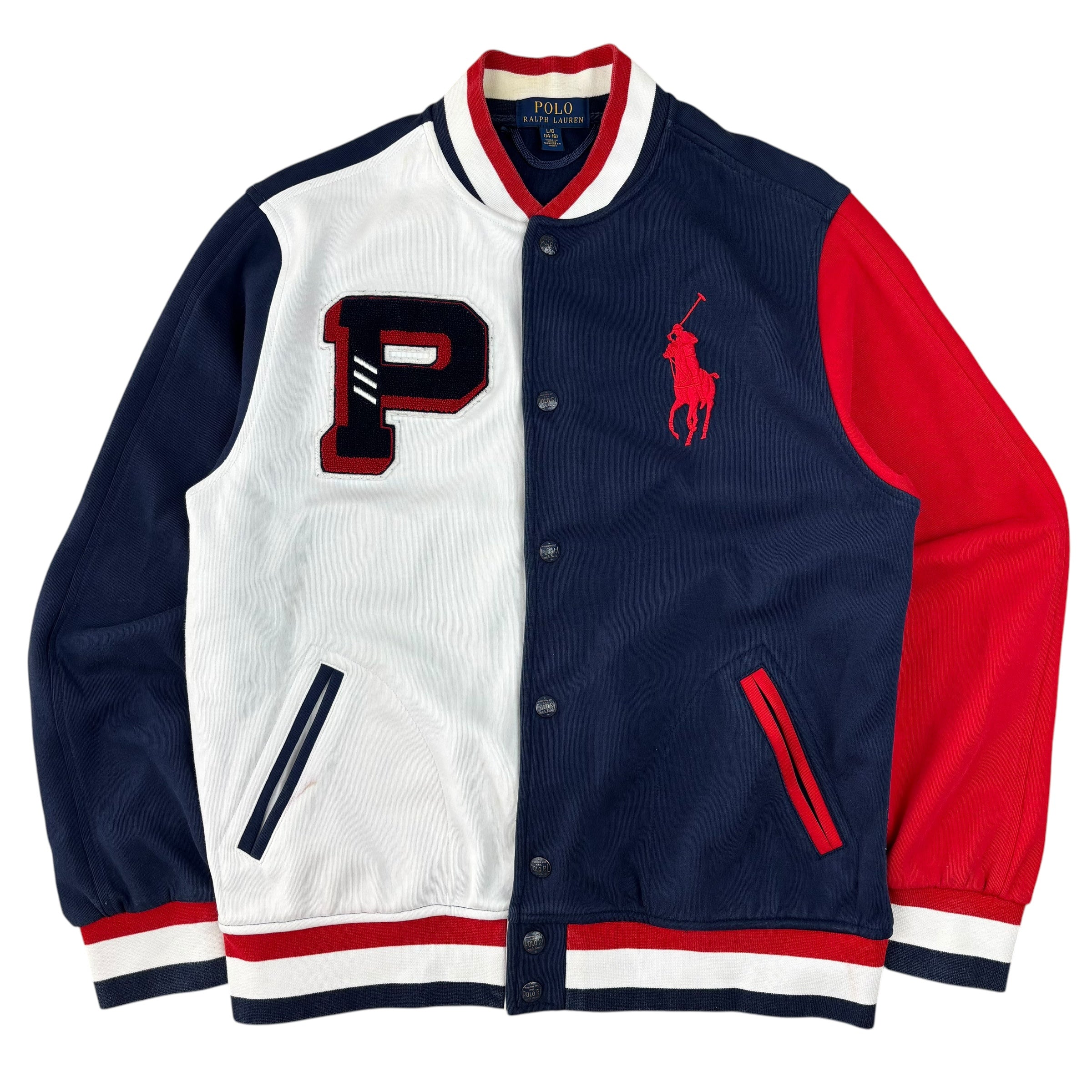 Polo Ralph Lauren Cotton Varsity Bomber Track Jacket (Women’s L)