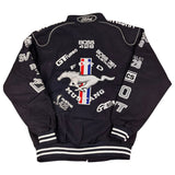 JHDesign Navy Ford Mustang NASCAR Racing Jacket (L)