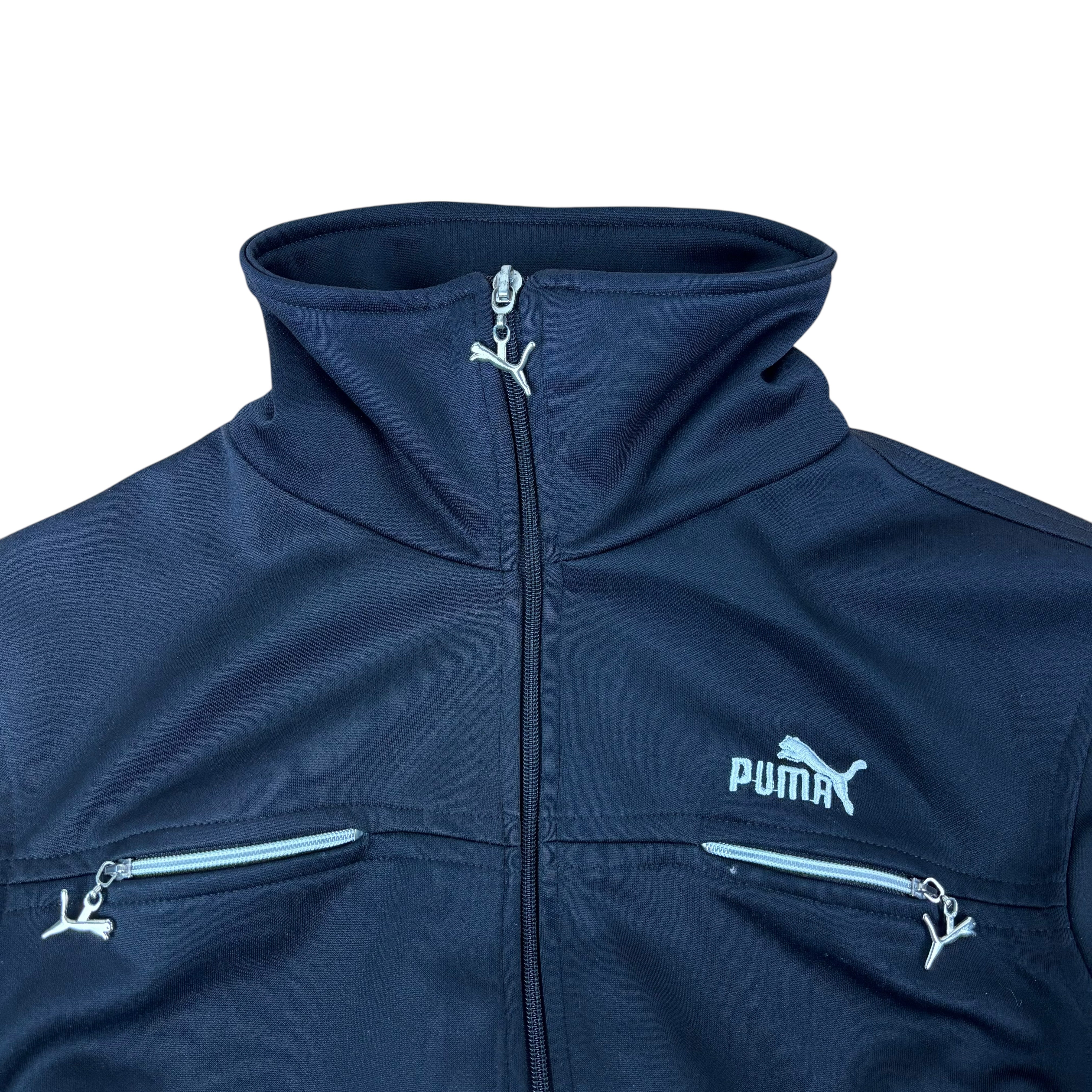Puma Black Cropped Track Jacket (Women’s M)