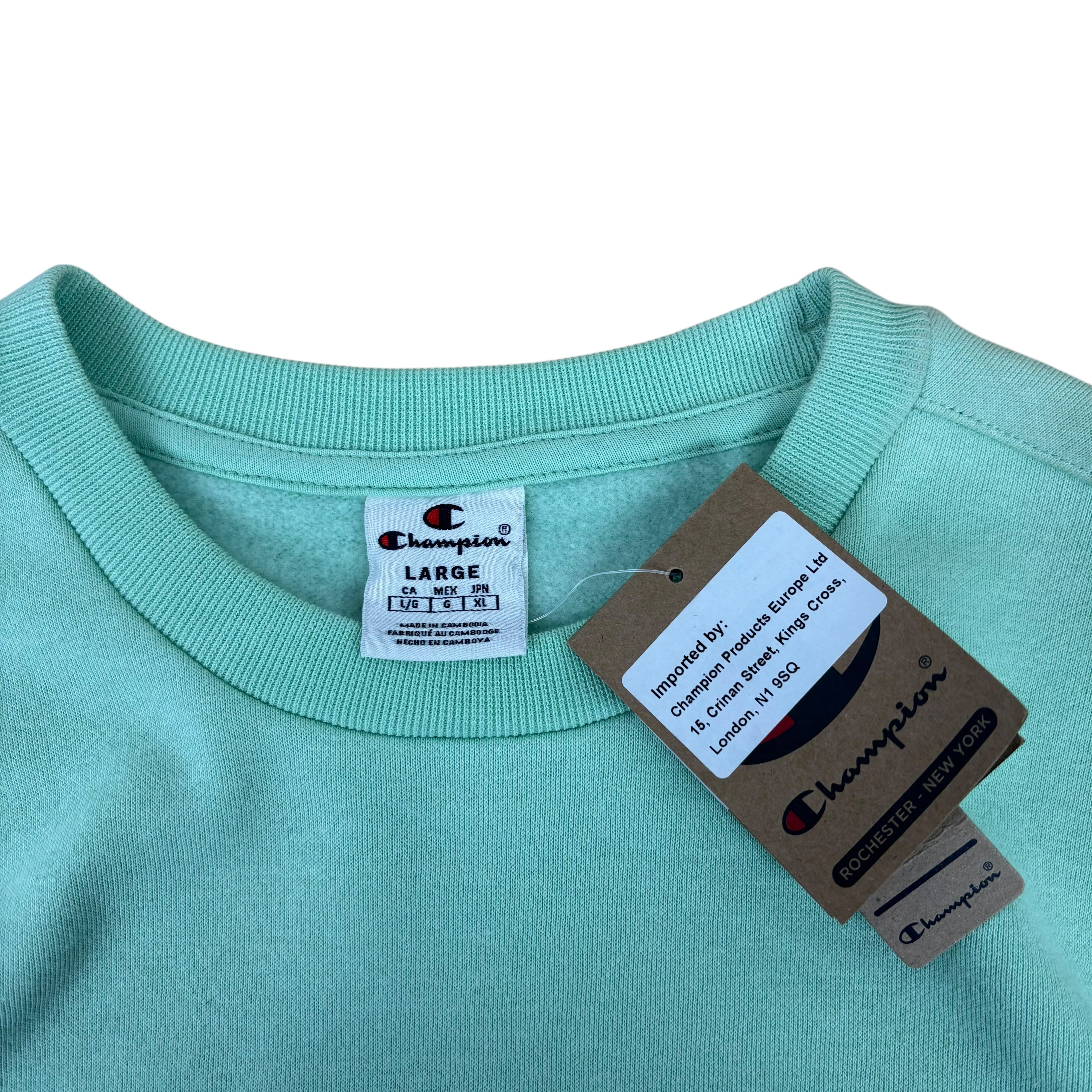 Champion Teal Varsity Sweater BNWT (L)