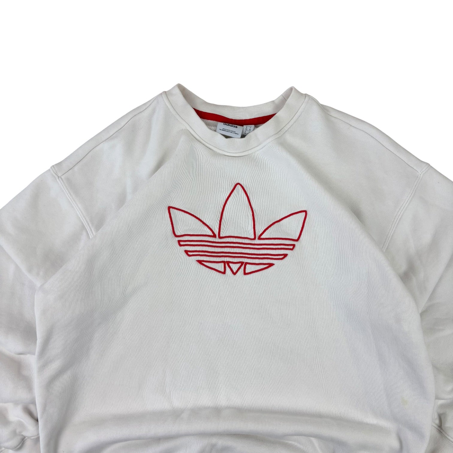 Adidas White Trefoil Sweater (Women’s S)