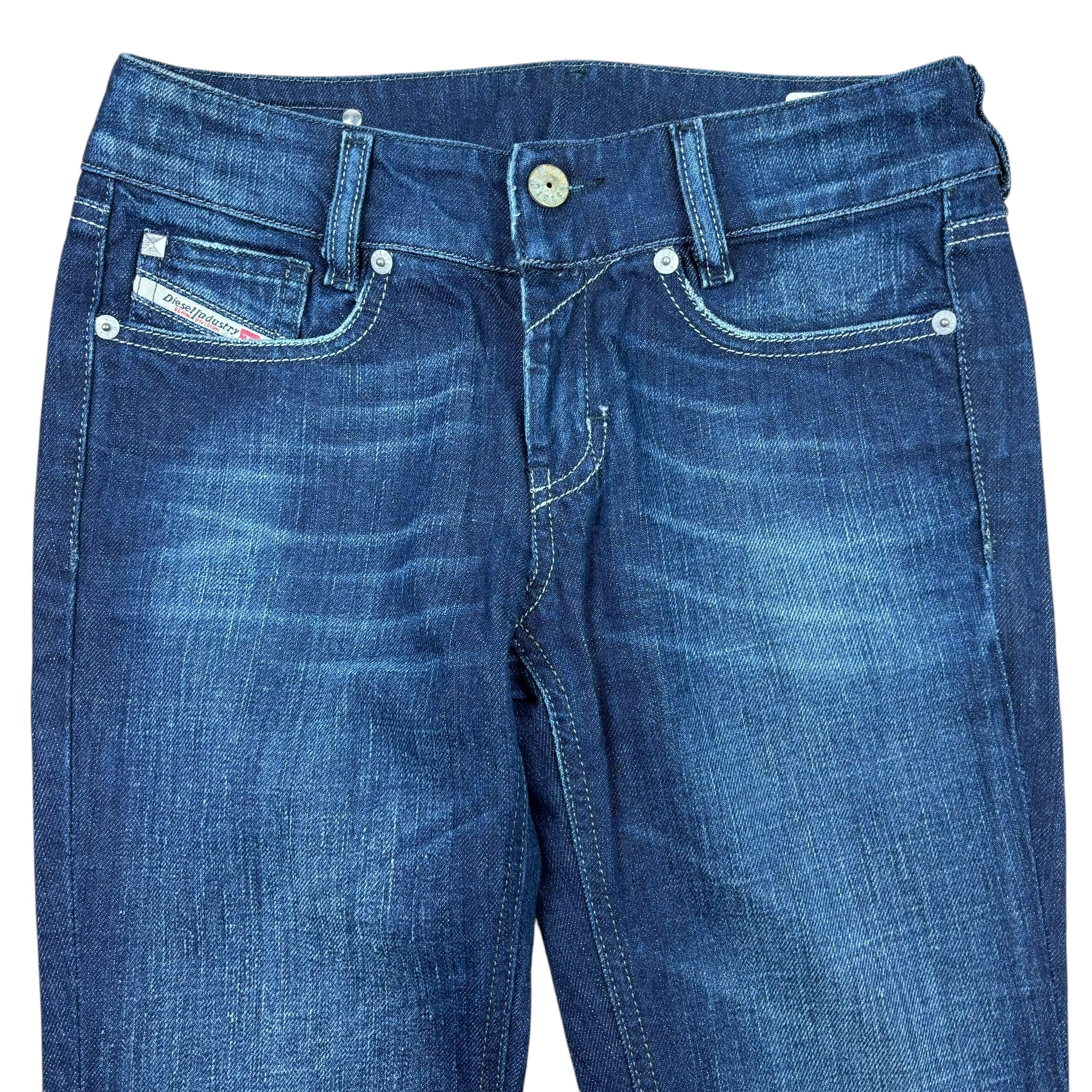 Diesel Louvley Y2K Flared Washed Denim Jeans (25”x32”)
