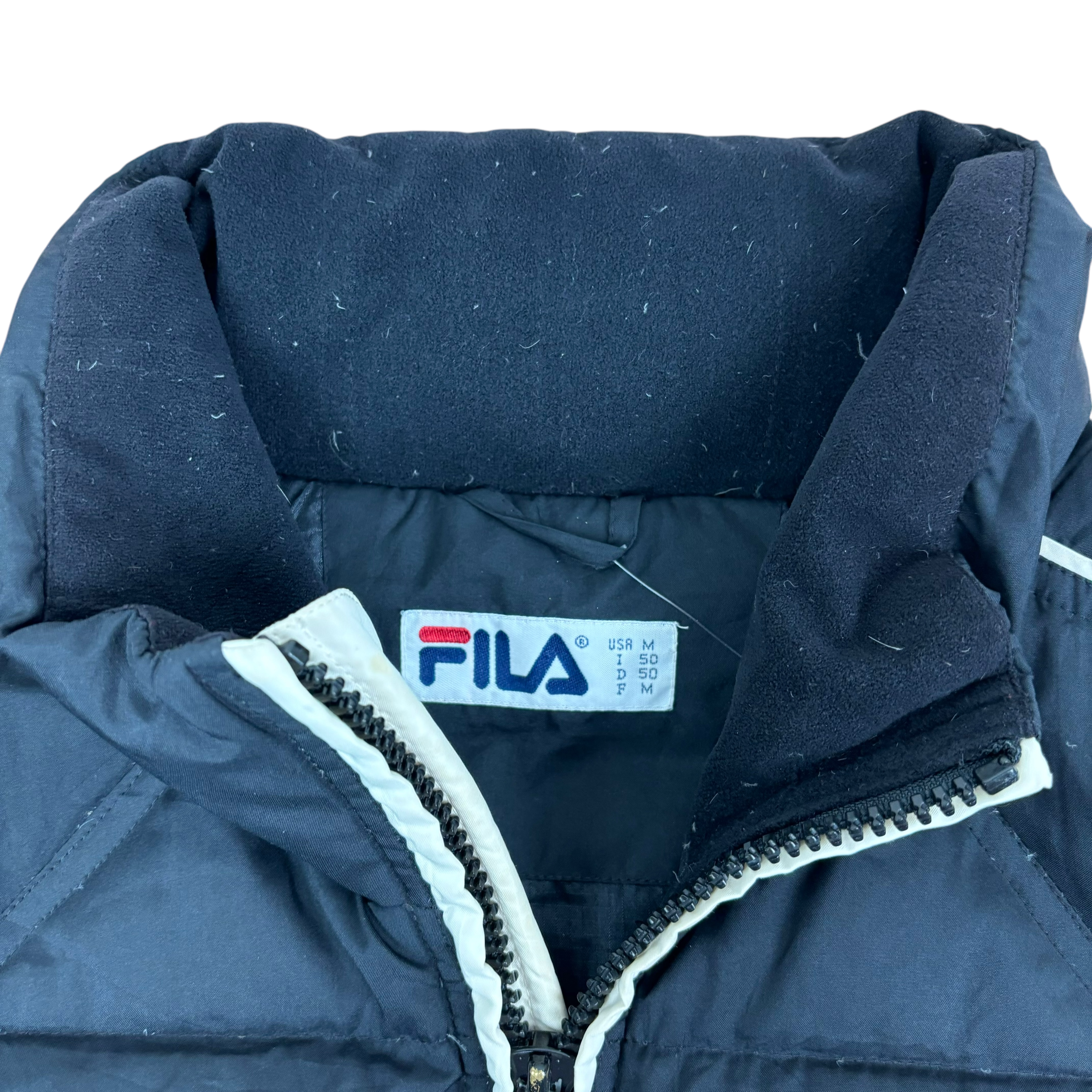 FILA Y2K Black Puffer Gilet (M)