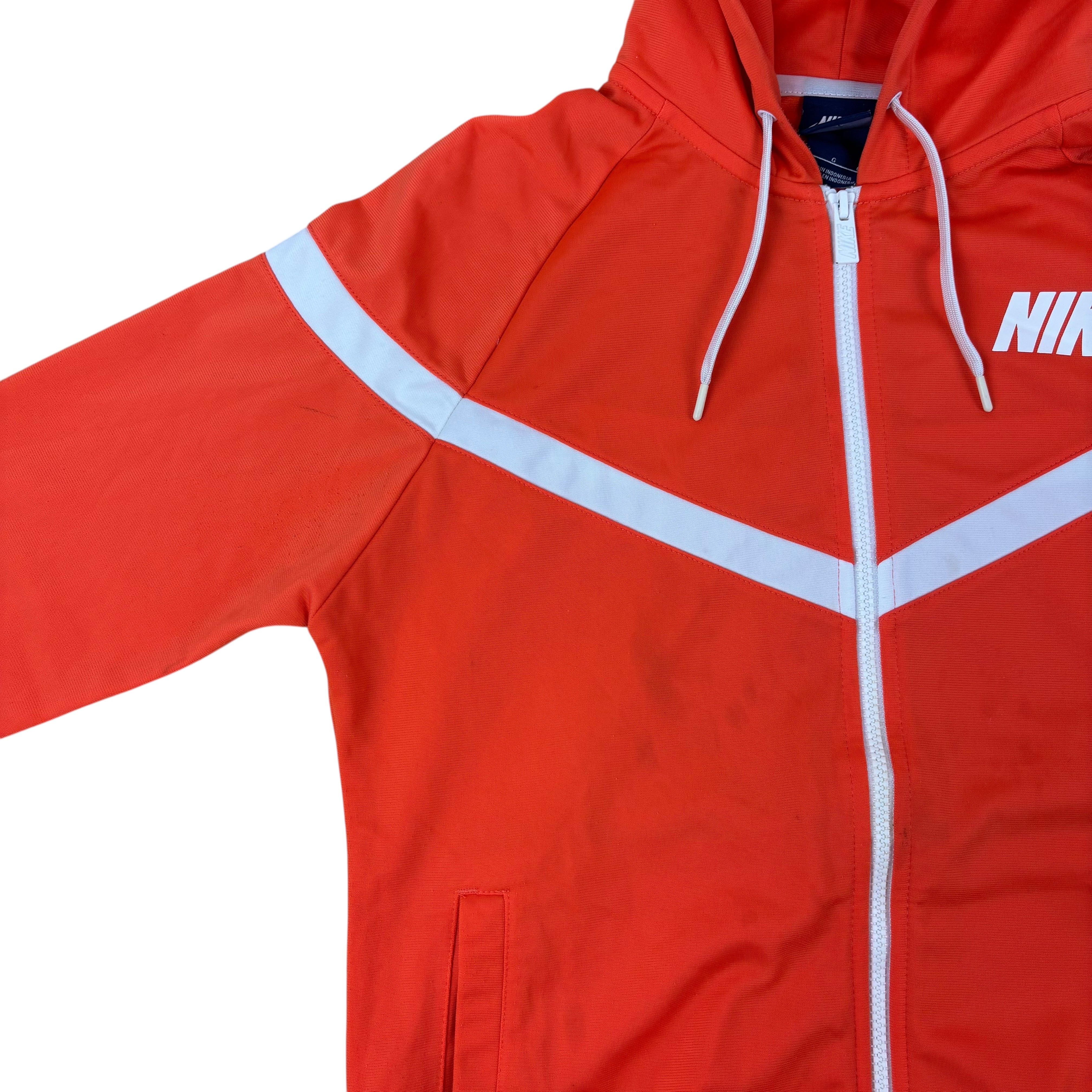 Nike Y2K Orange Logo Hoodie (Women’s L)