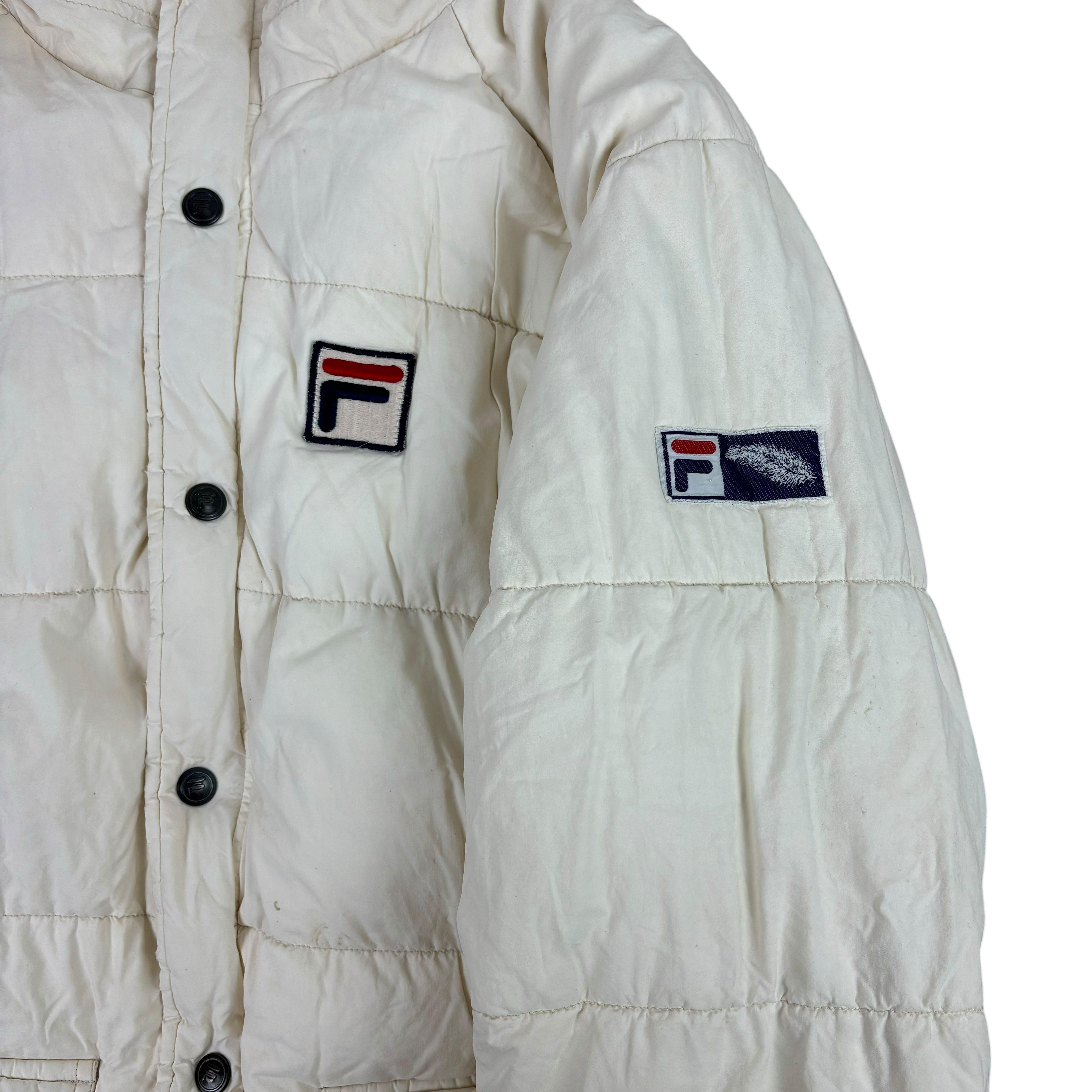 FILA White Y2K Puffer (M)