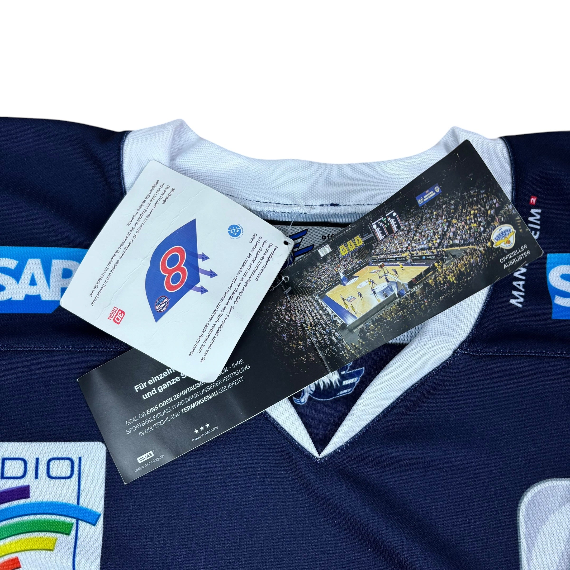 Owayo Adler Mannheim German Ice Hockey 2018/19 No.90 Adam Alternate Charity Jersey (XL)