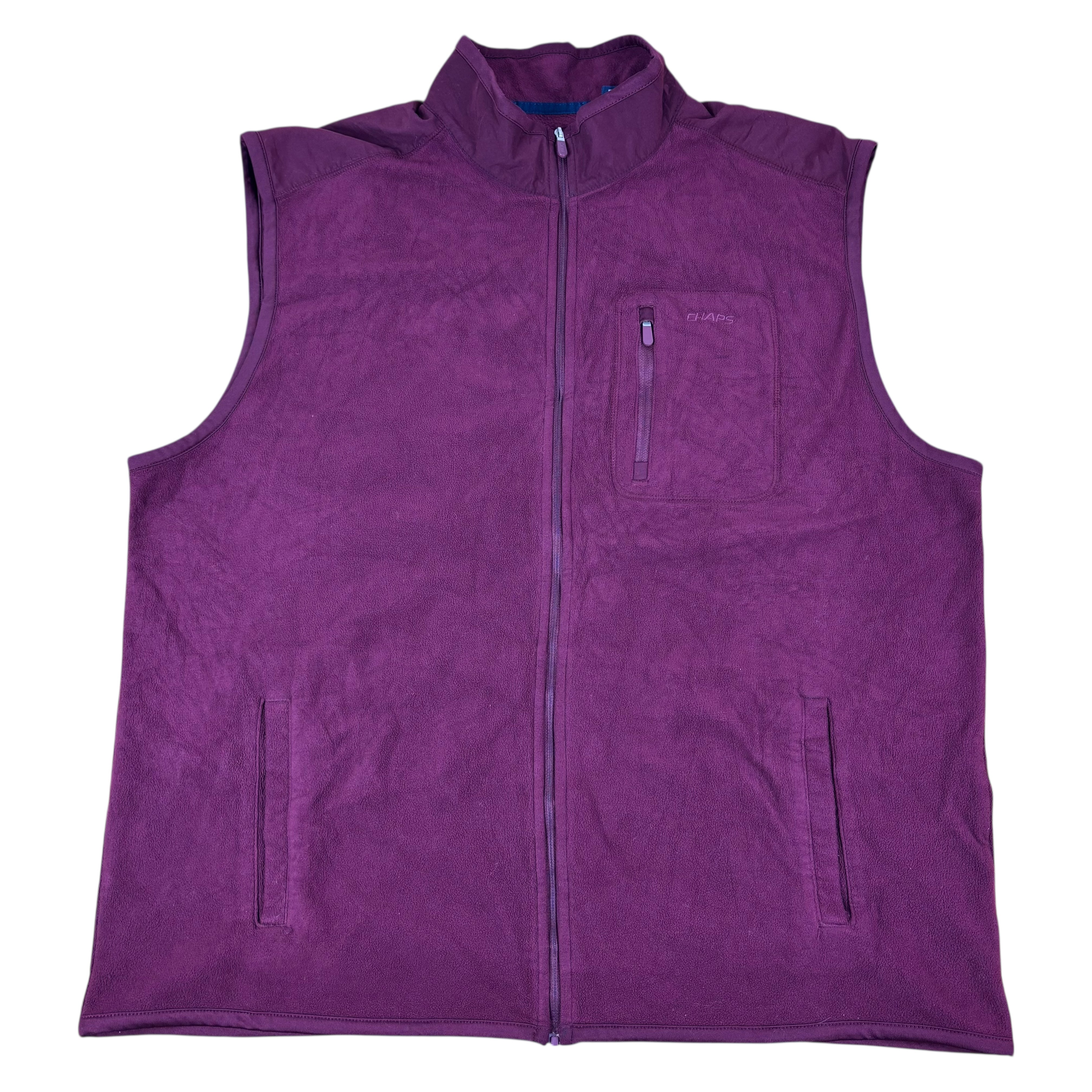 Chaps Ralph Lauren Maroon Fleece Gilet (XXL)