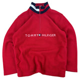 Tommy Hilfiger Red Spell-Out Q-Zip Fleece (Women’s M)
