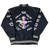 JHDesign Black Ford Mustang NASCAR Racing Jacket (L)