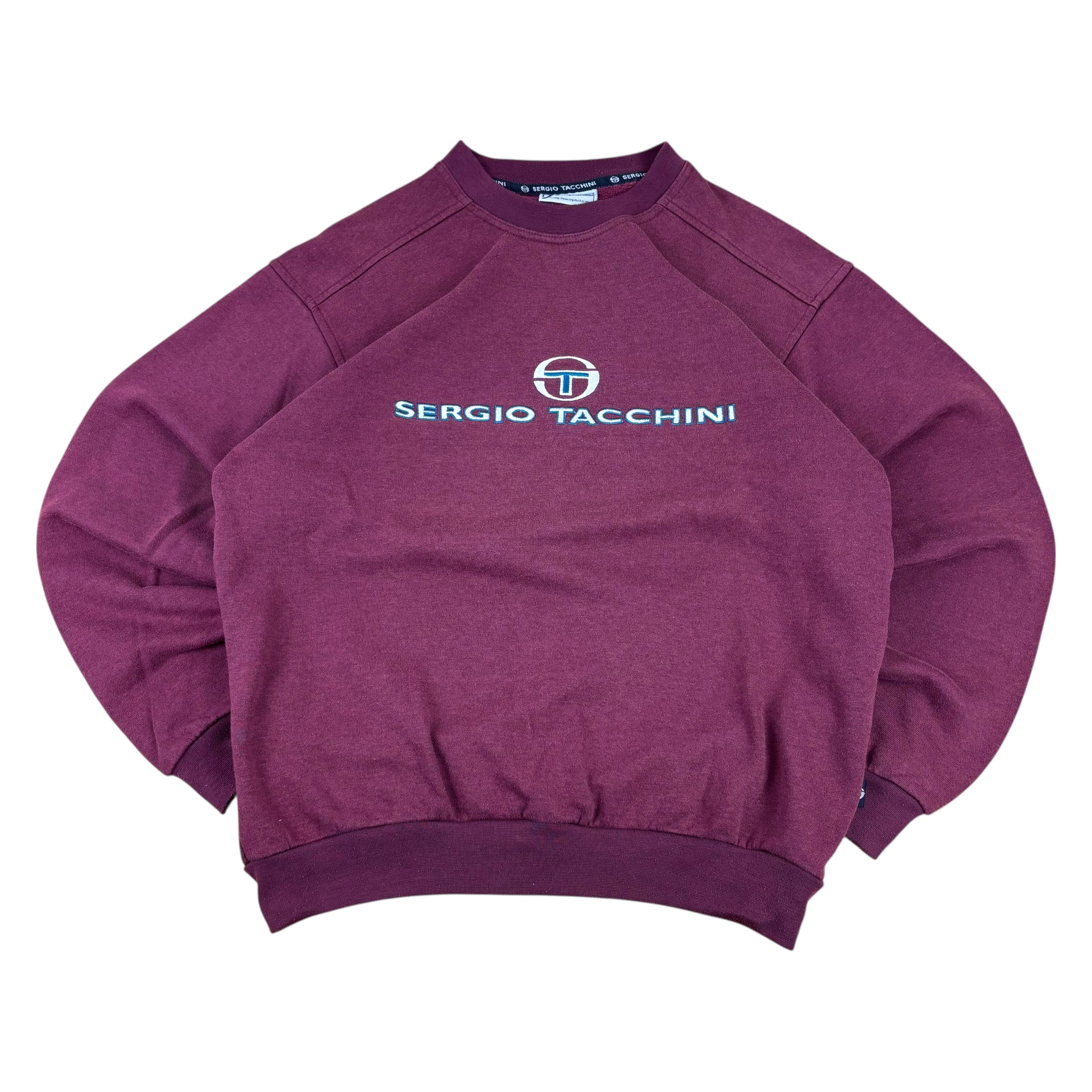 Sergio Tacchini 90s Maroon Sweater (M)