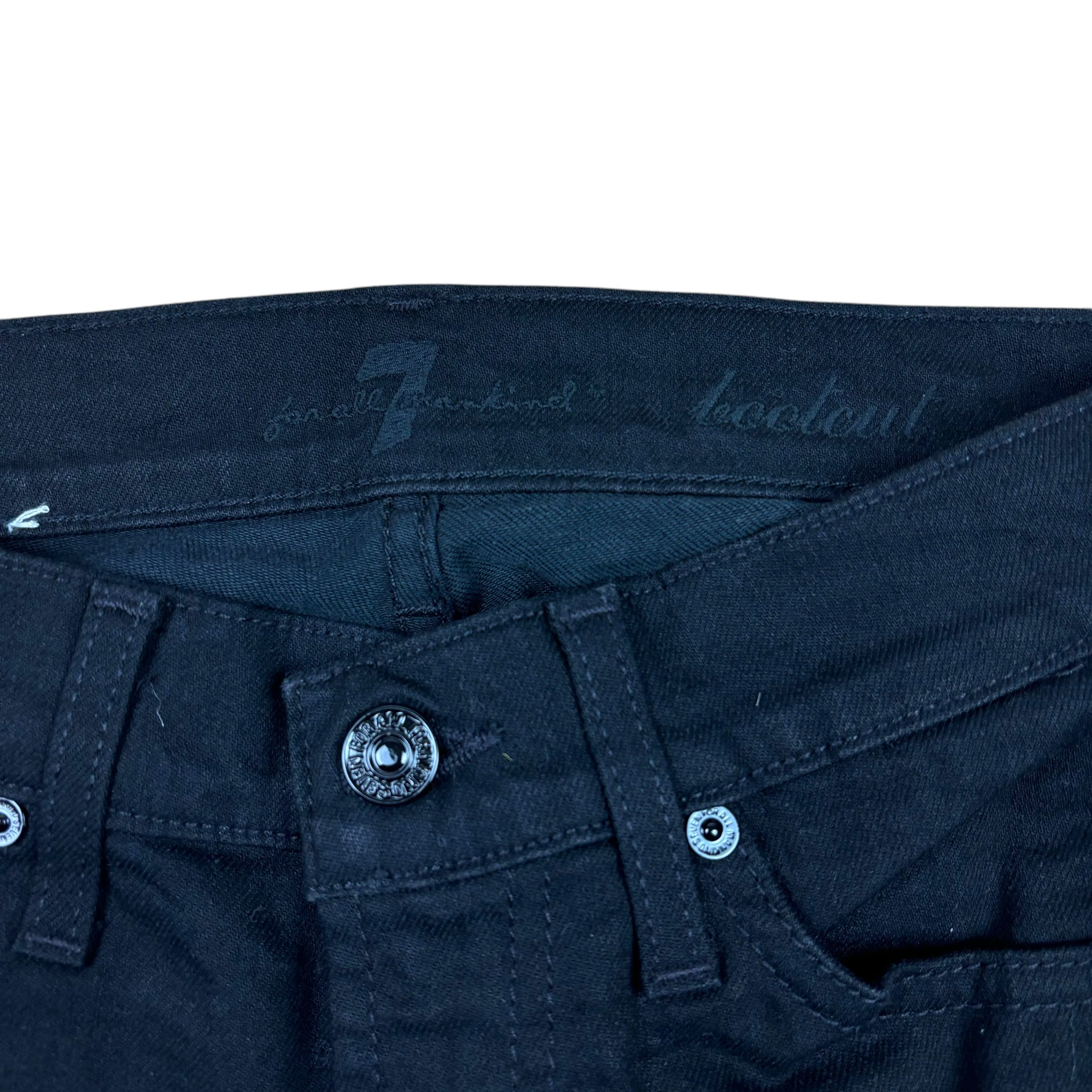 7 For All Mankind Black Y2K Bootcut Jeans (W24”)