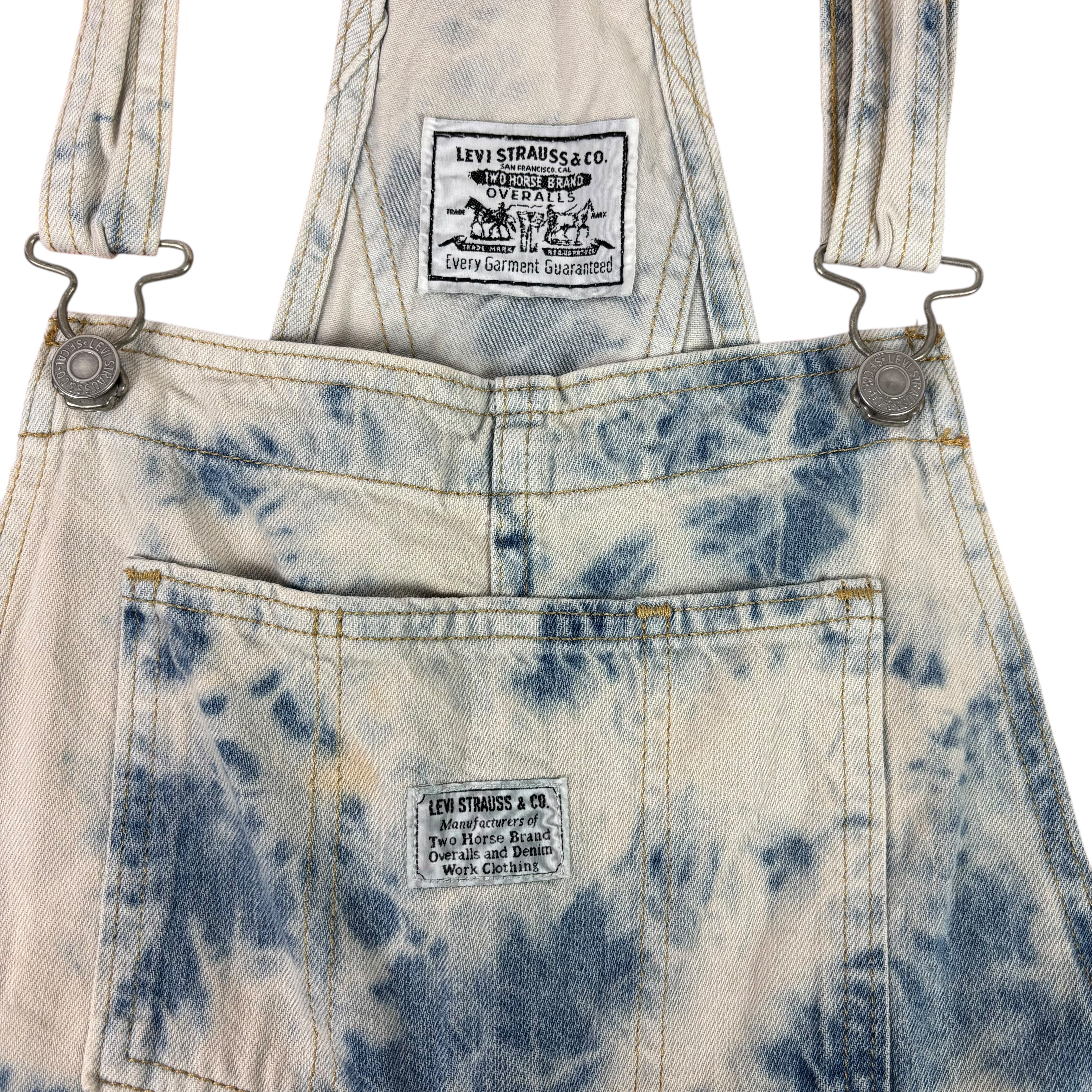 Levi’s Bleach-Dyed Denim Dungarees (Women’s XS)