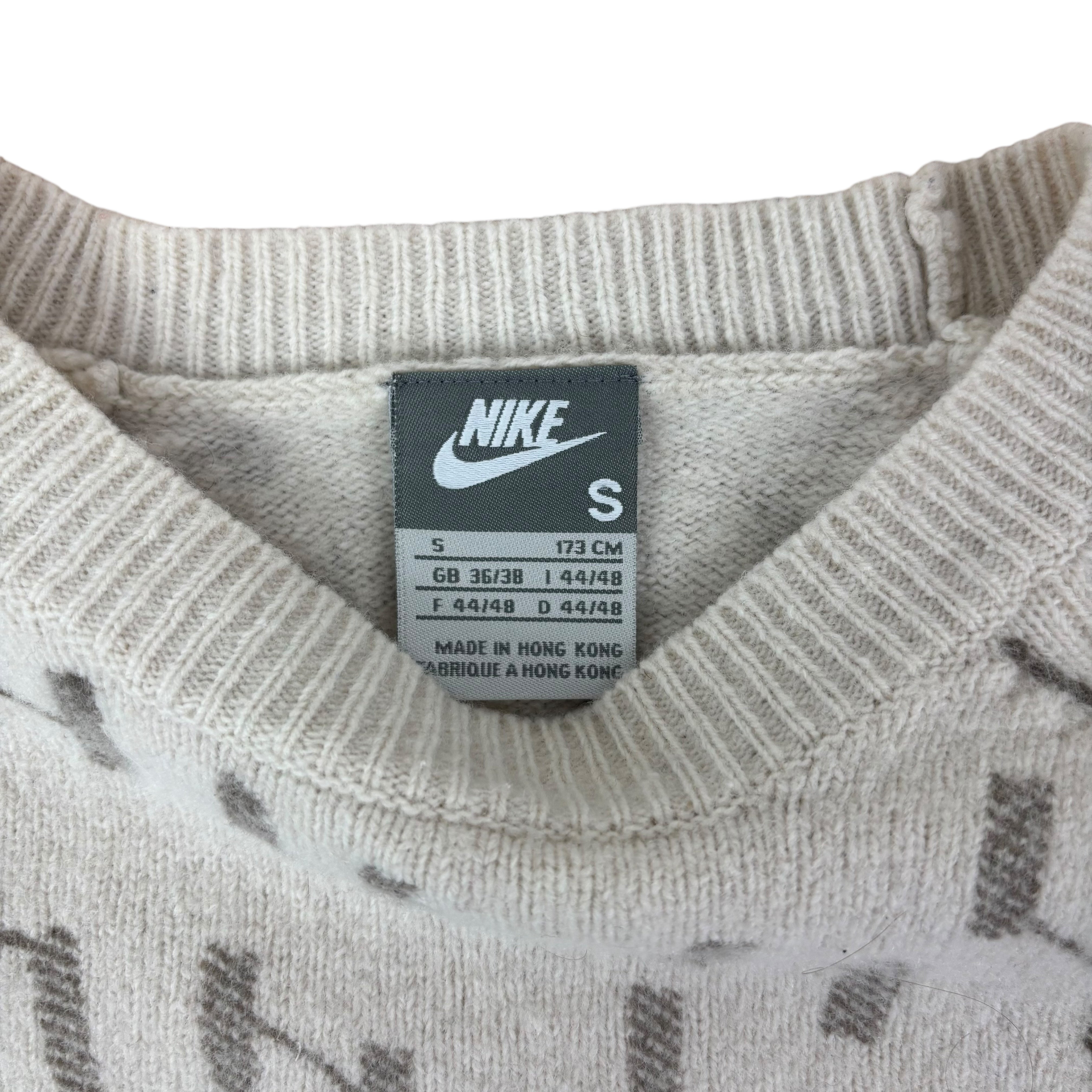Nike Y2K Knitted Pattern Sweater (S)