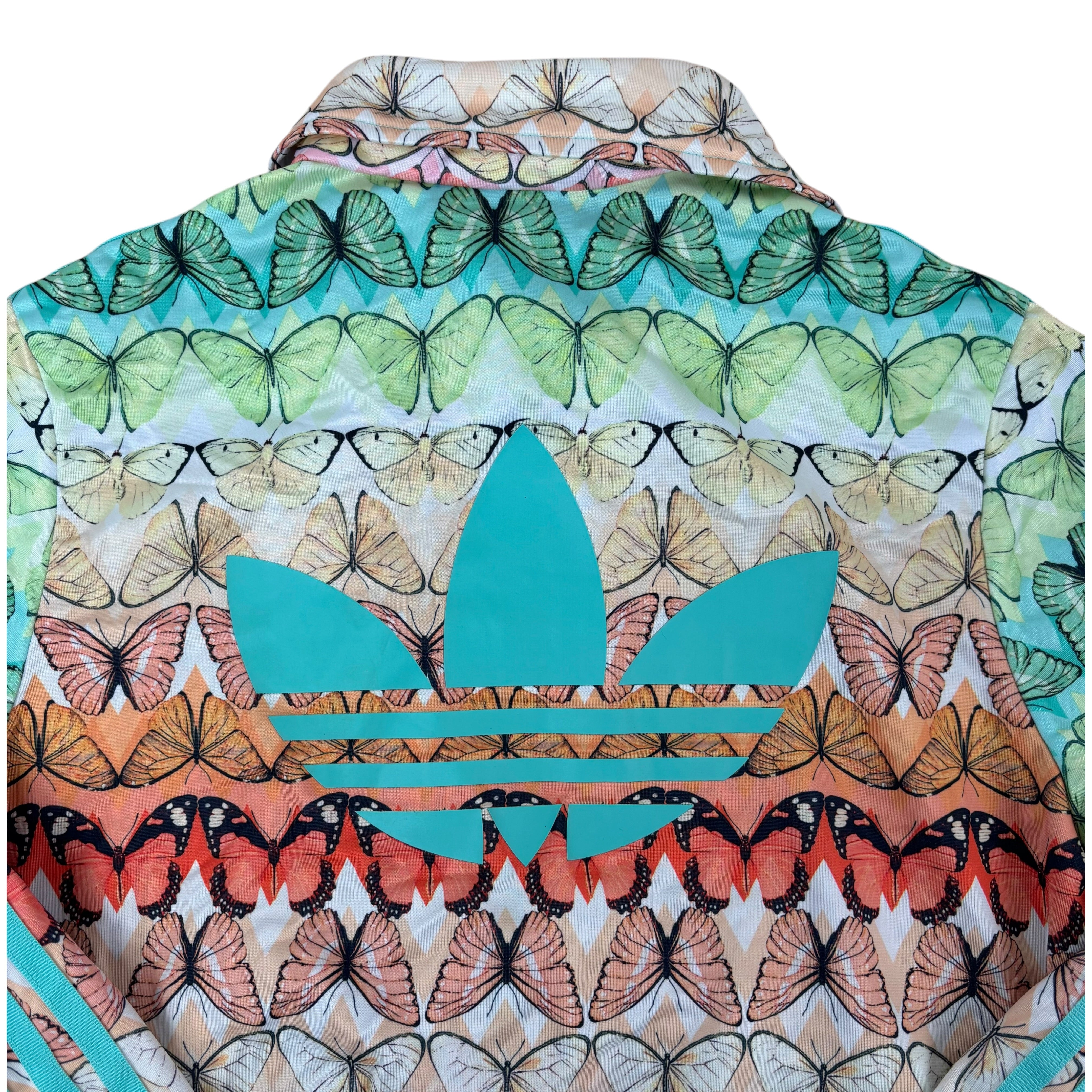 Adidas Butterfly Trefoil Cropped Bomber Track Jacket (Women’s S)