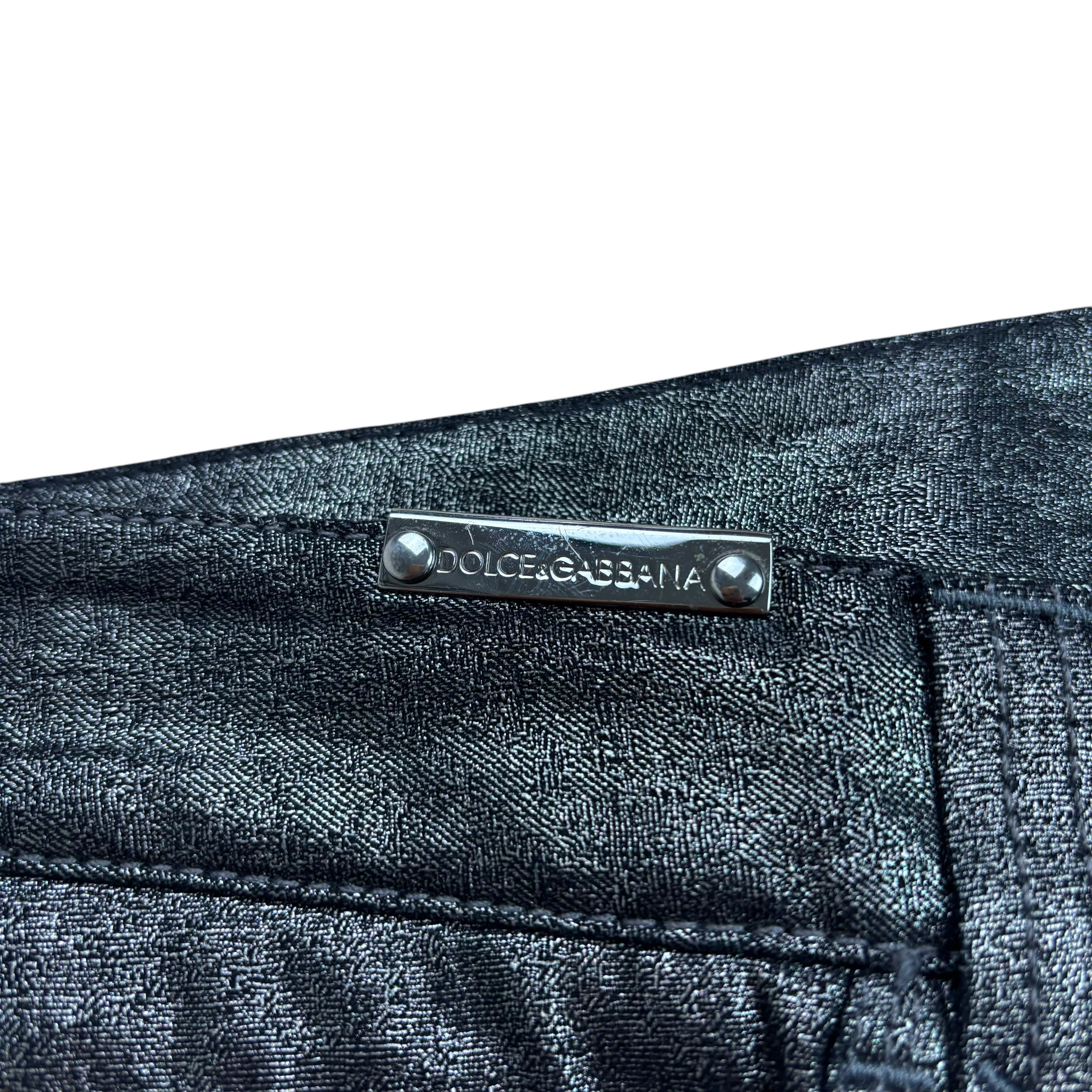 Dolce&Gabanna Y2K Silver Denim Pants (Women’s S)