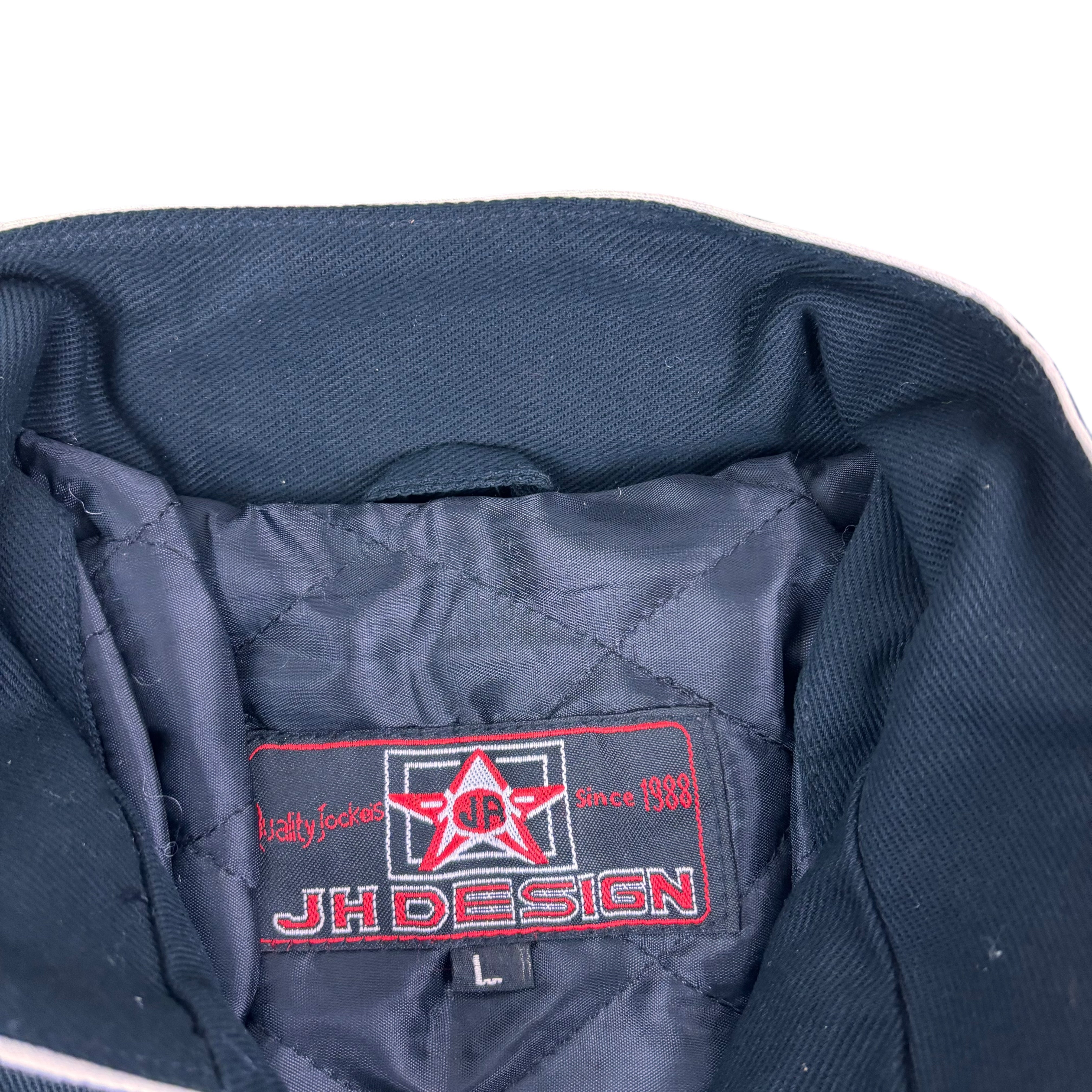 JHDesign Black Ford Mustang NASCAR Racing Jacket (L)