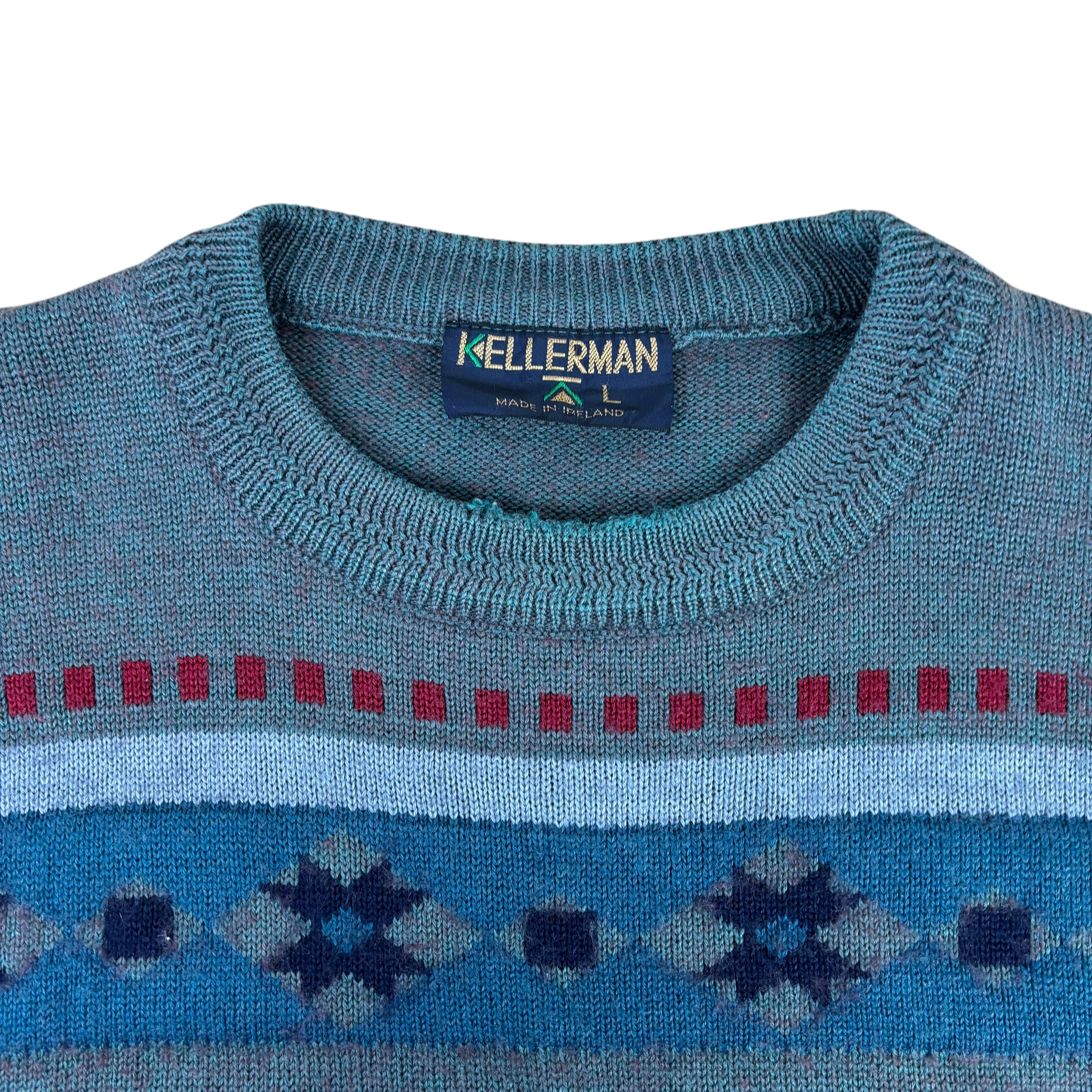 Kellerman Vintage Made in Ireland Knitted Fisherman Sweater (L)