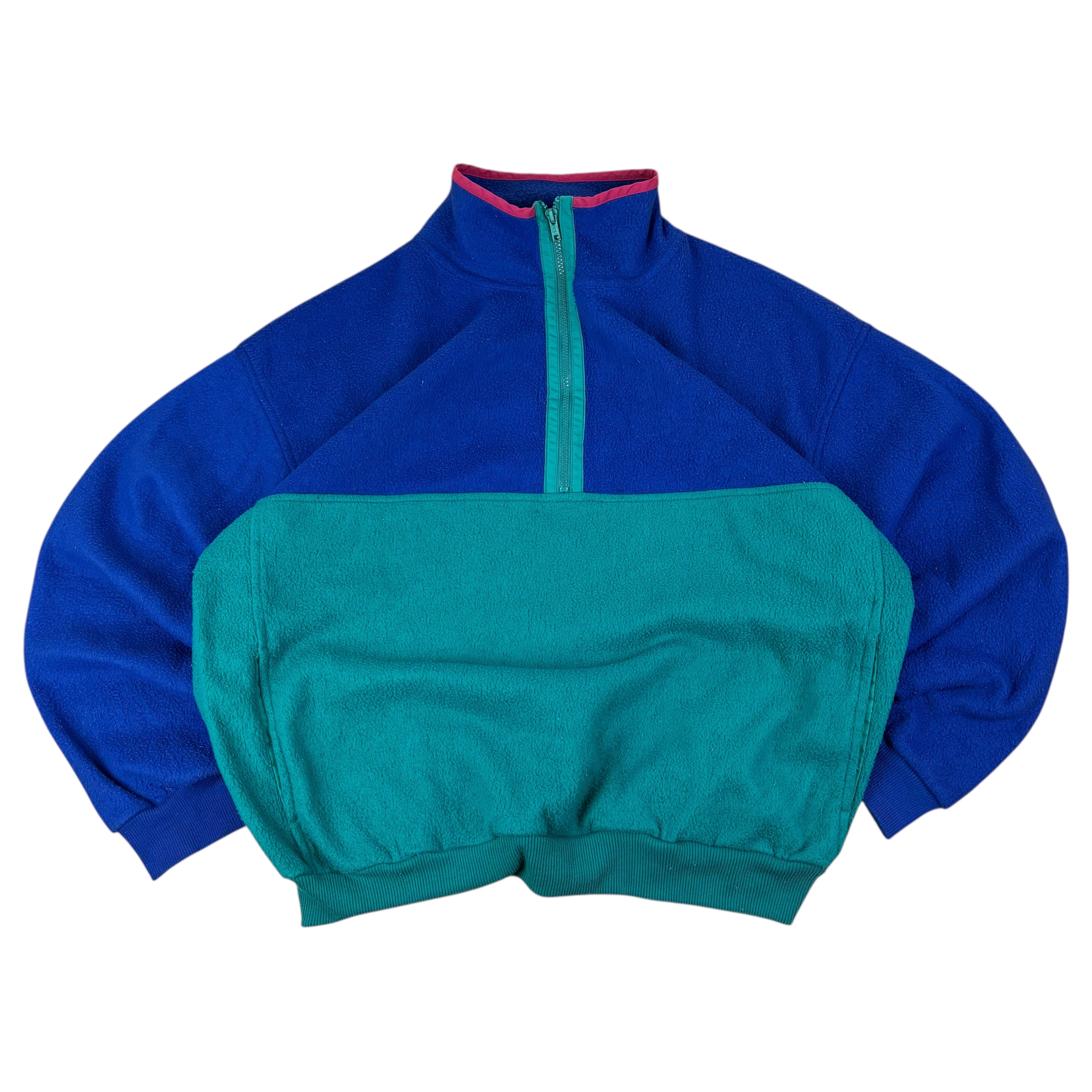 Active Wear Vintage Q-Zip Colourblock Fleece (L)