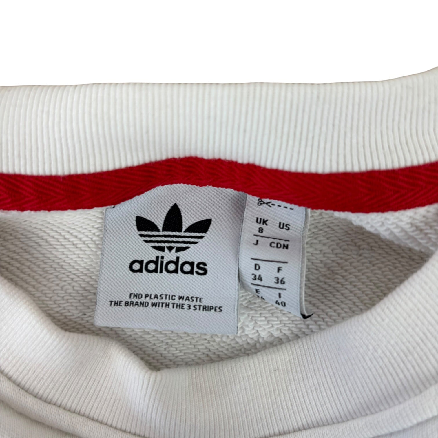 Adidas White Trefoil Sweater (Women’s S)
