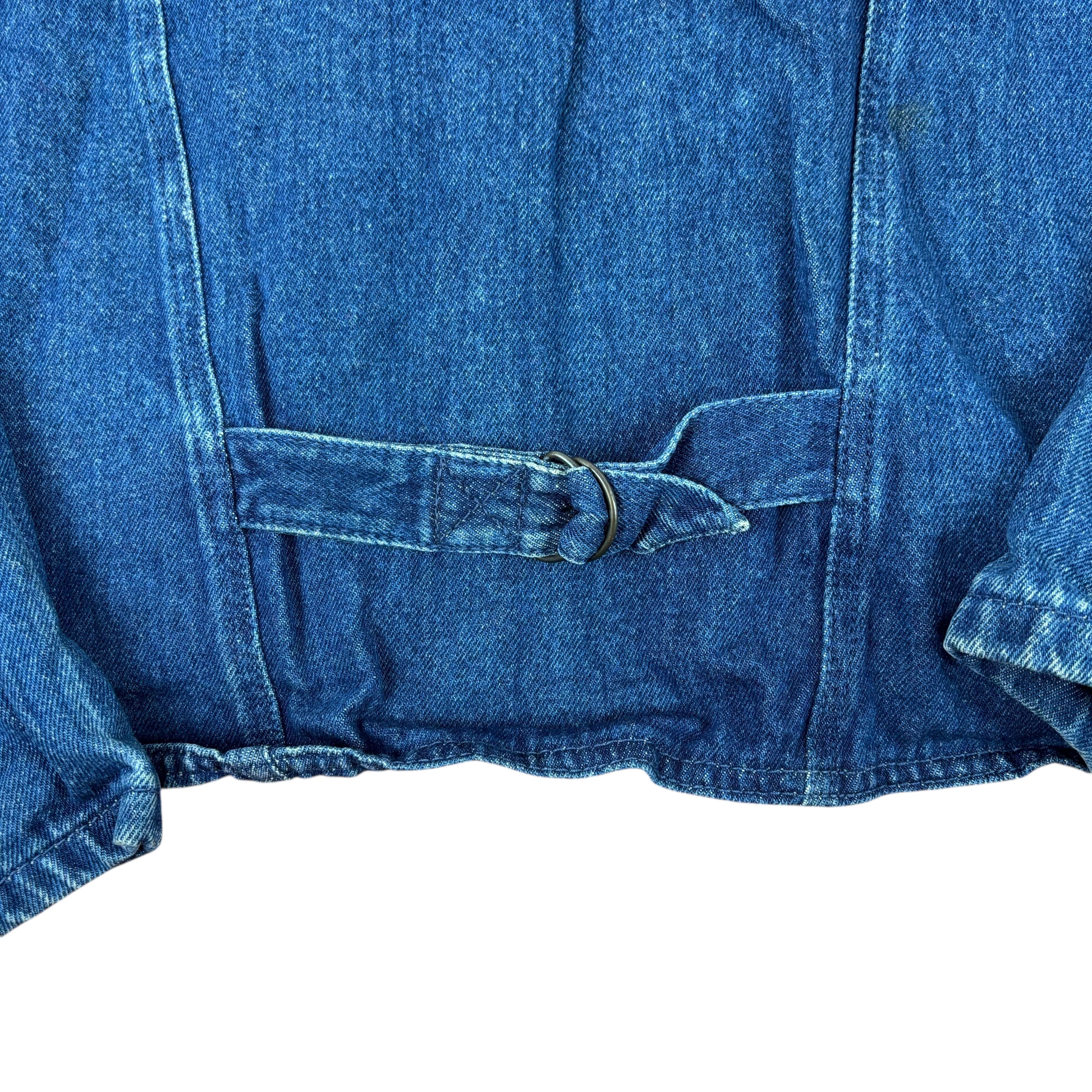 20&20 90s Asymmetrical Zip Denim Jacket (Women’s M)