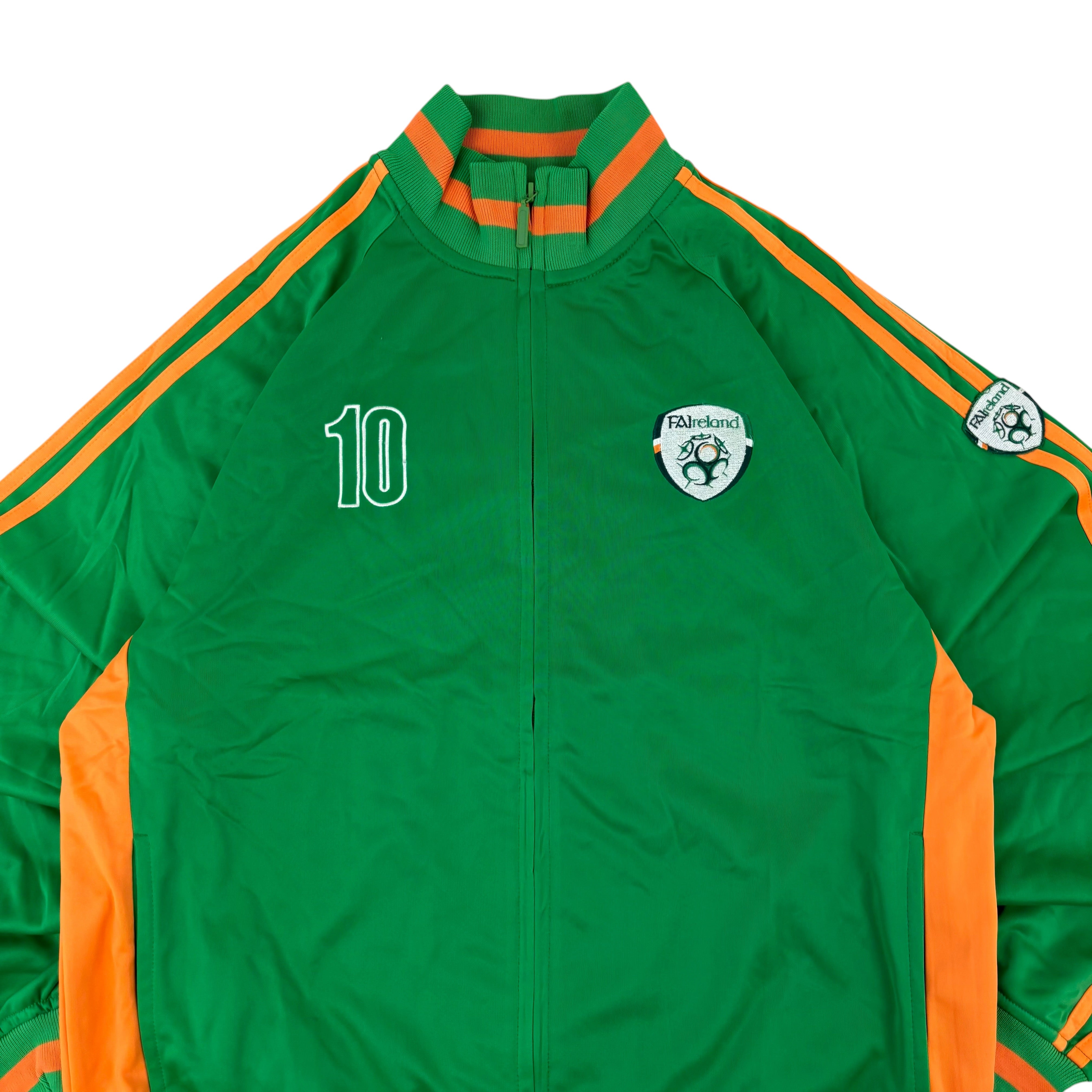 World-Soccer Ireland Football FAI 2004/06 Retro No.10 Track Jacket (XXL)