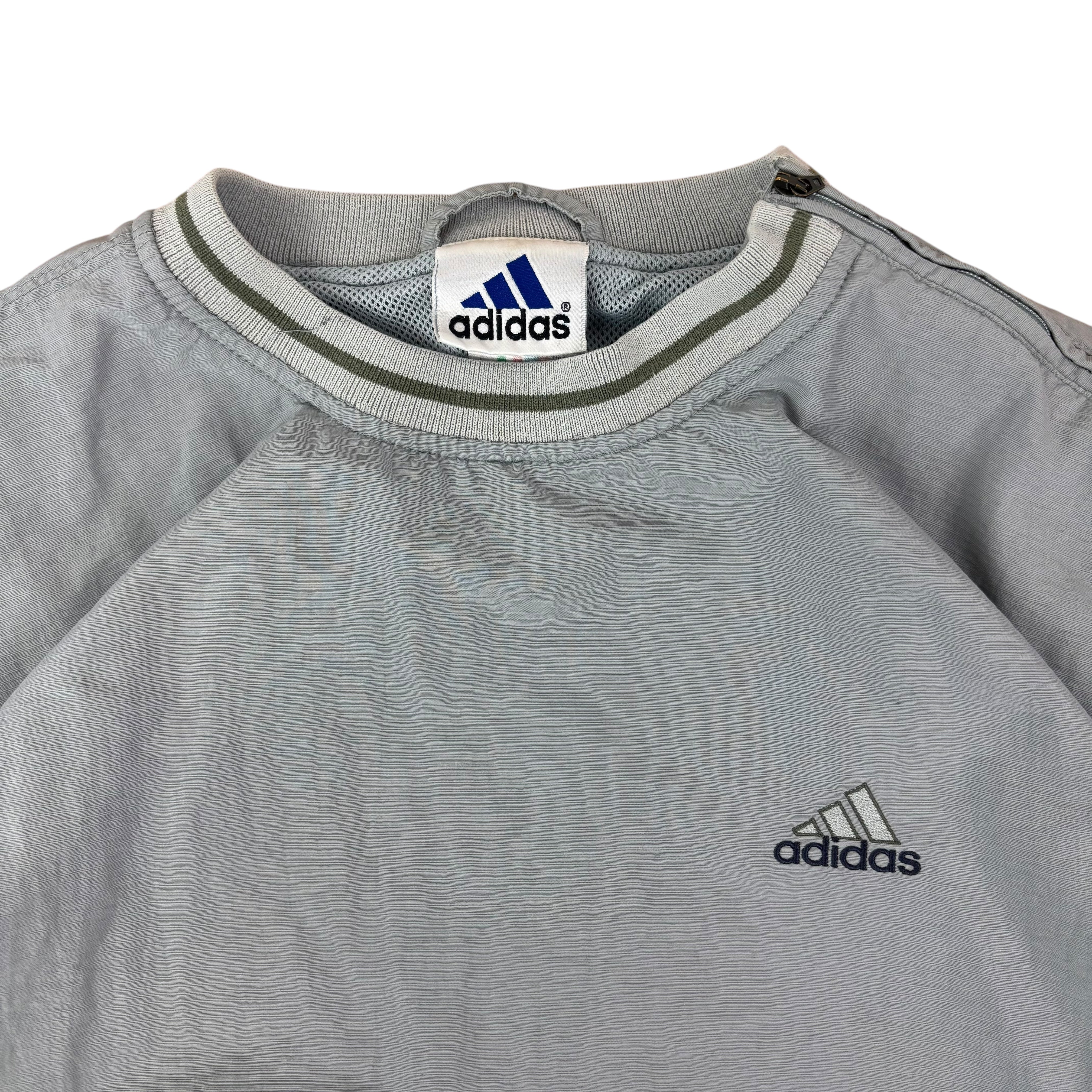 Adidas Y2K Grey Pull-Over Windbreaker (L)