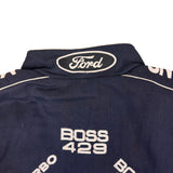 JHDesign Navy Ford Mustang NASCAR Racing Jacket (L)