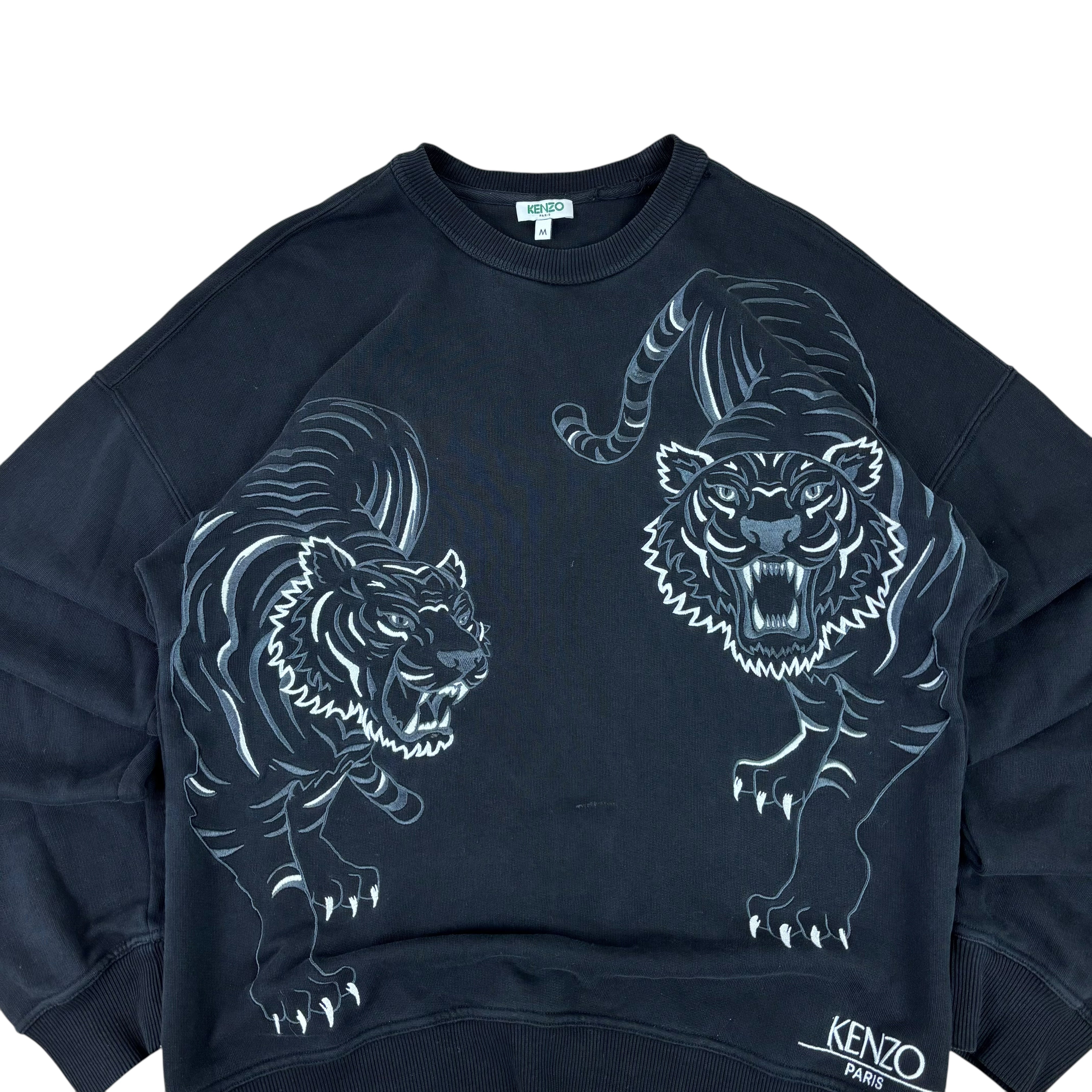 Kenzo Black Y2K Tiger Sweater (M)