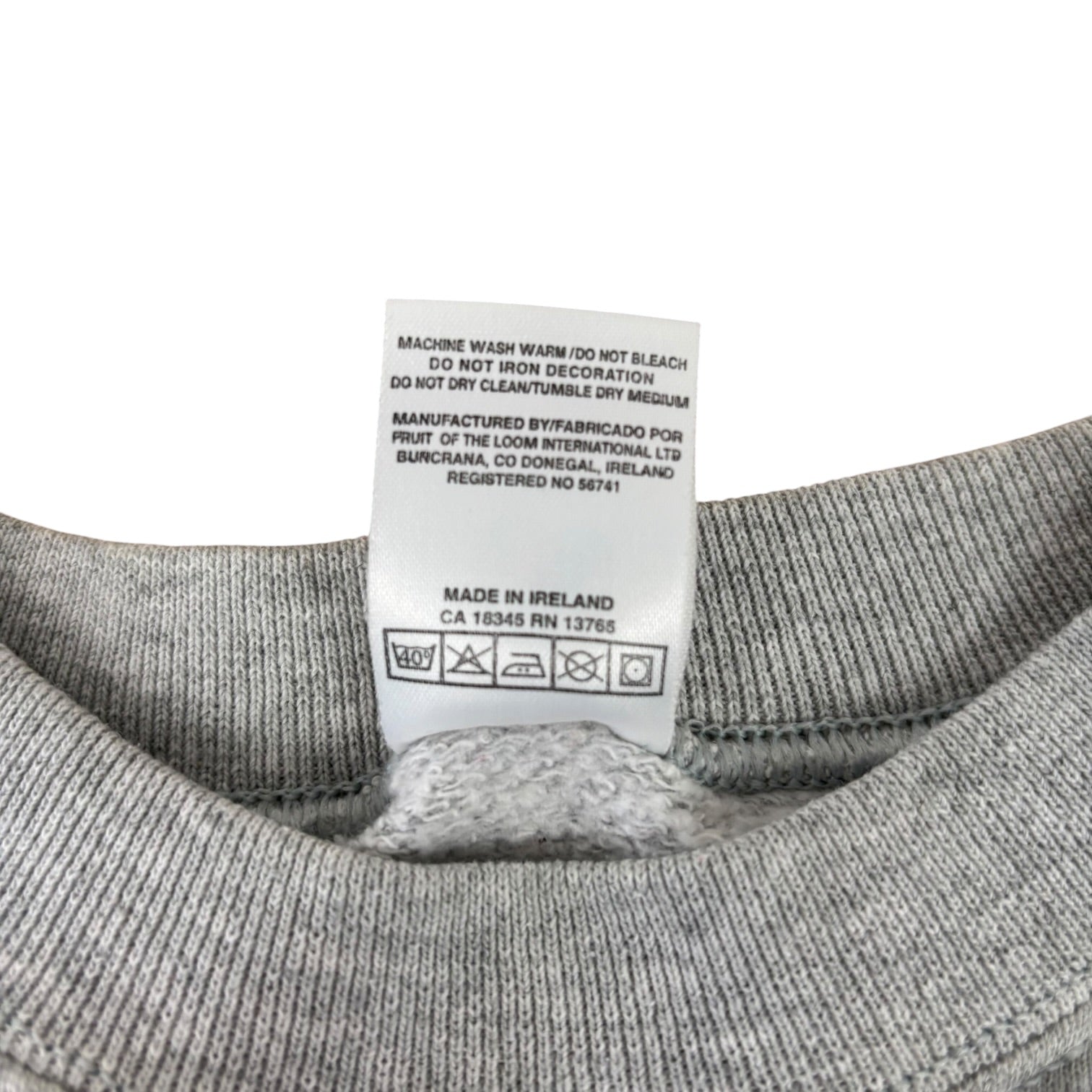 Fruit Of The Loom 90s Made in Ireland Grey Sweater (Women’s S)
