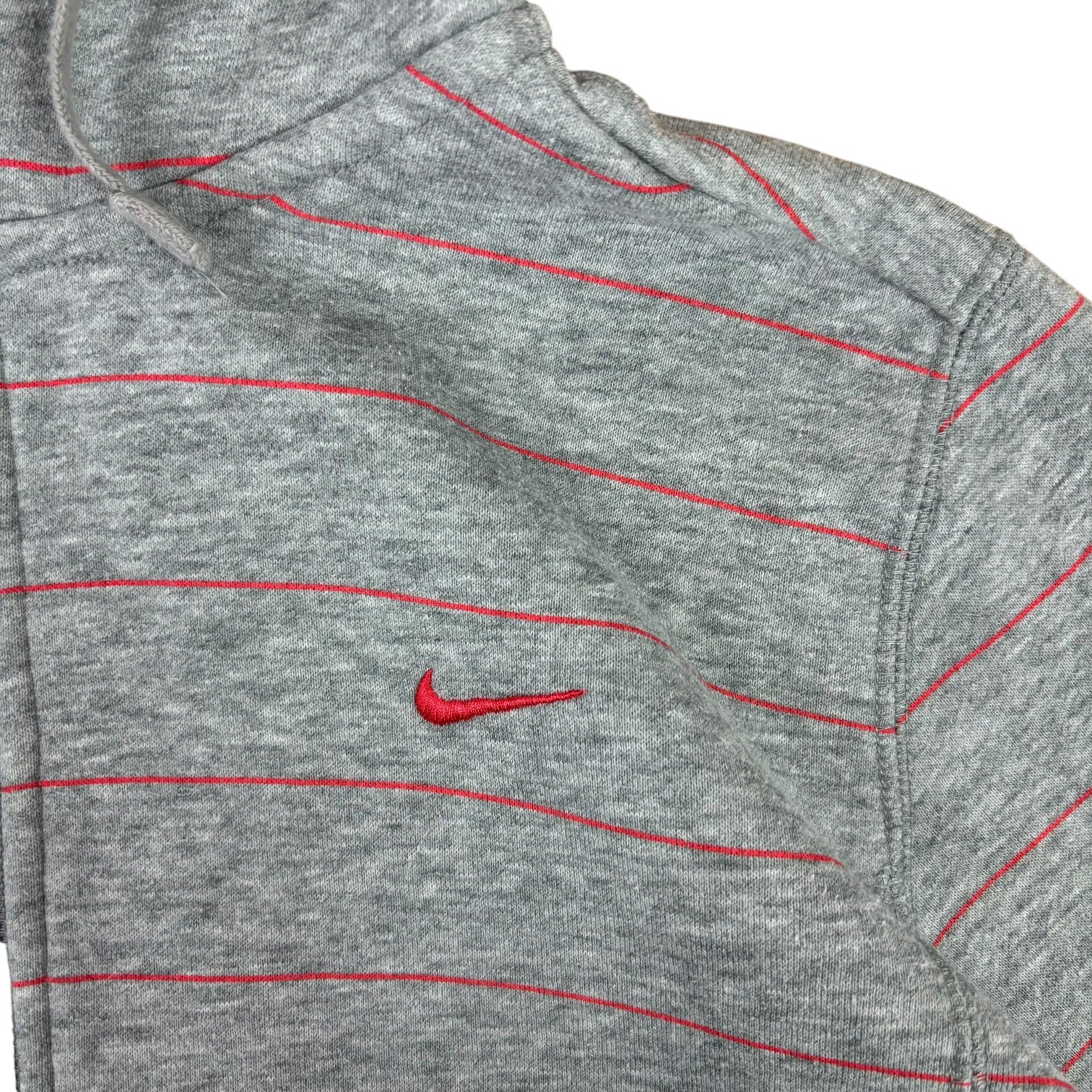 Nike Y2K Red Striped Hoodie (Women’s M)