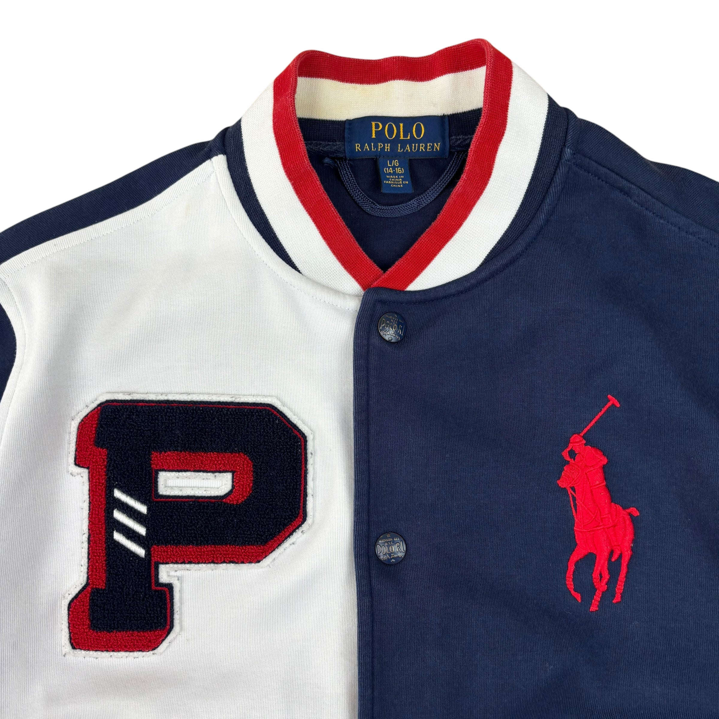 Polo Ralph Lauren Cotton Varsity Bomber Track Jacket (Women’s L)