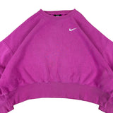 Nike Pink Oversized Cropped Logo Sweater (Women’s S)