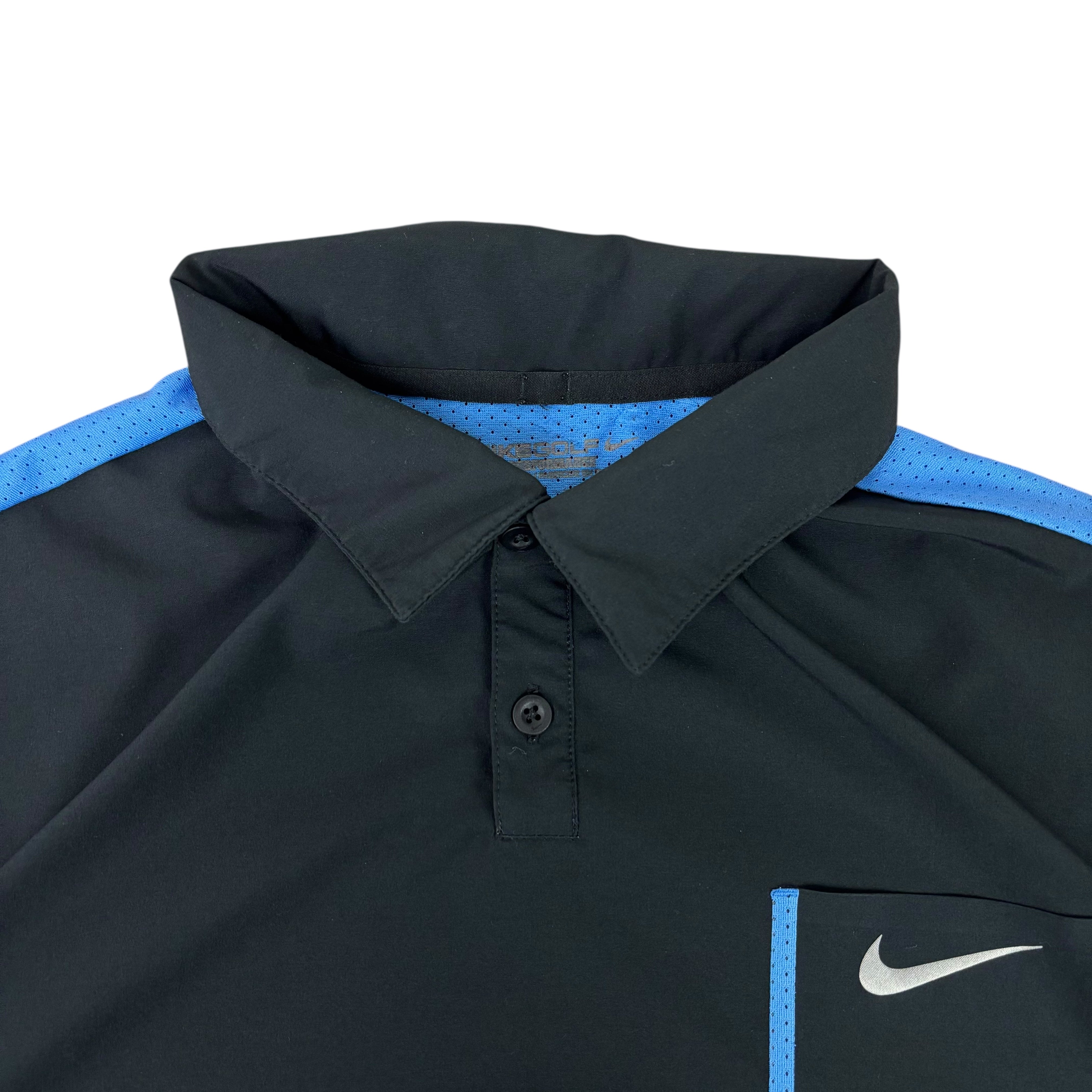Nike Golf Tour Performance Black & Blue Polo Shirt (XXL)
