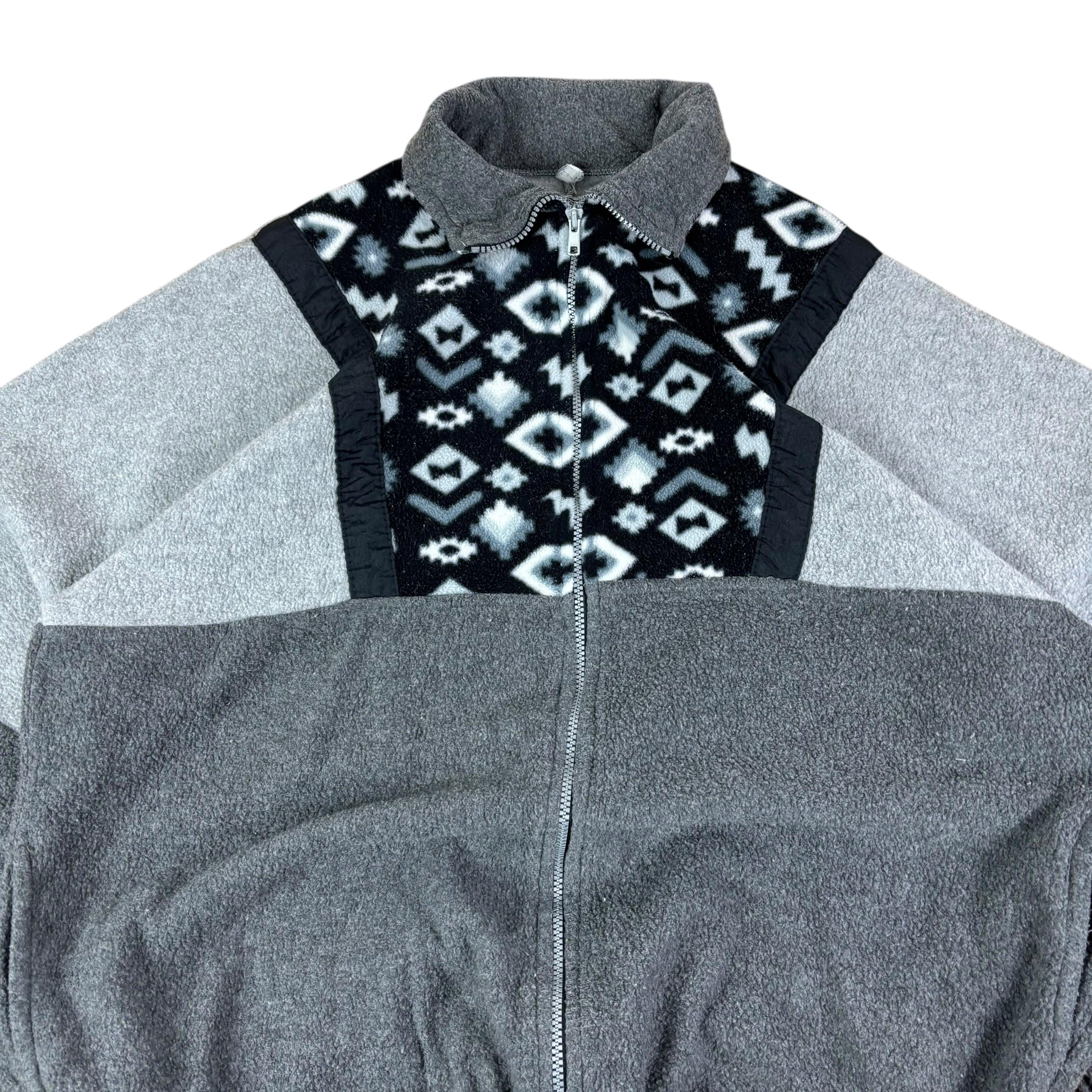 1888 Vintage Grey Pattern Fleece (XL)