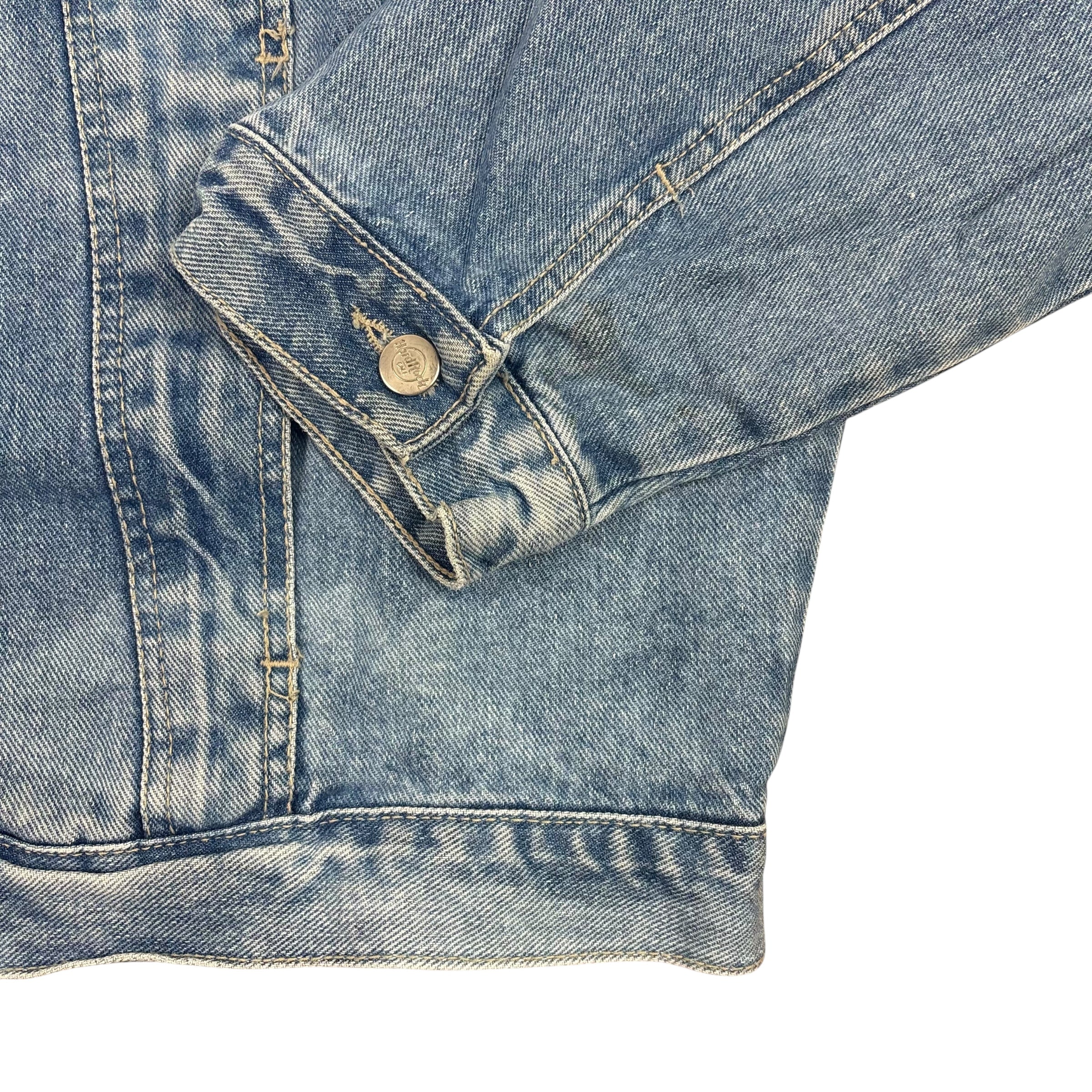 Hard Rock Cafe New York Vintage Bleach-Dyed Denim Jacket (L)