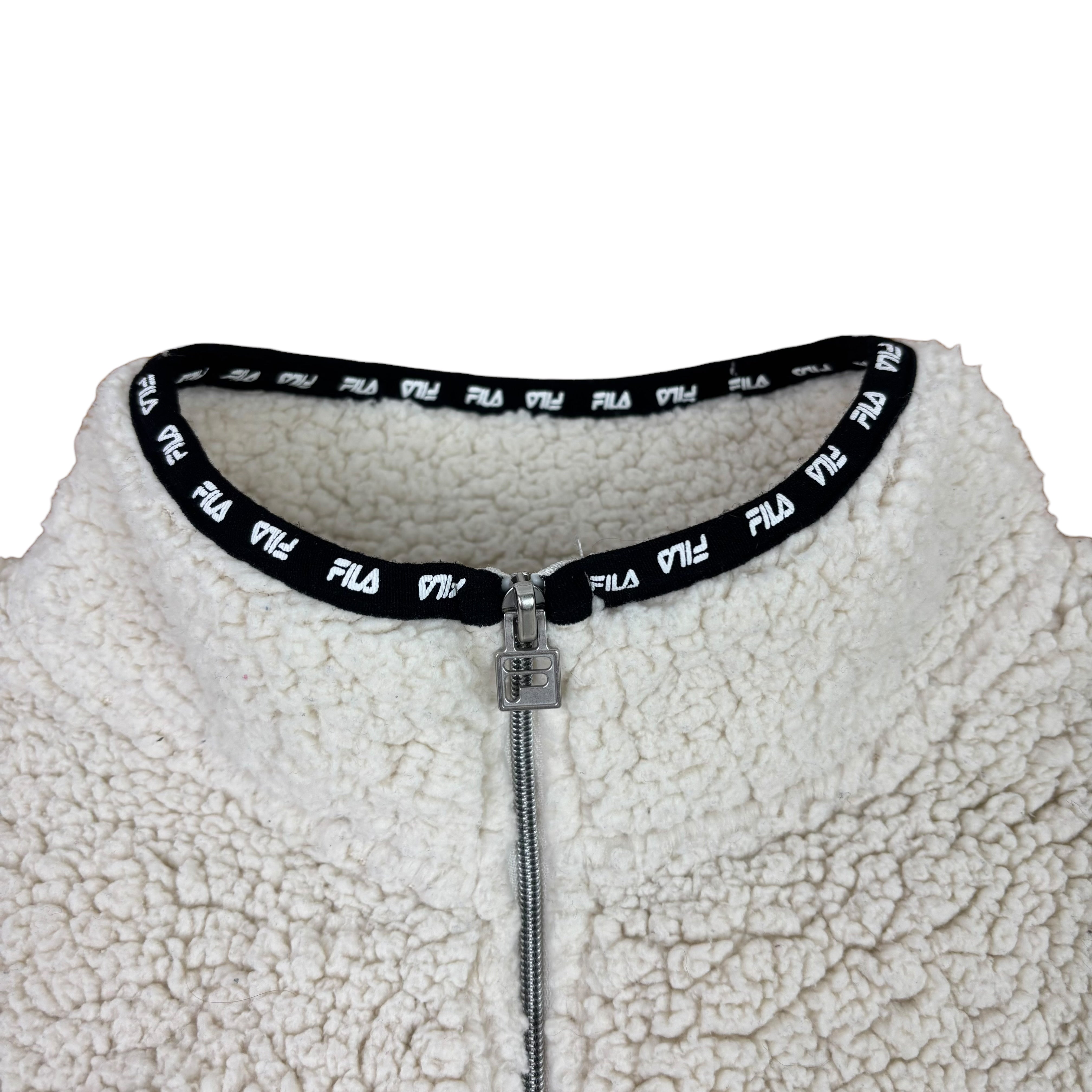 FILA Cream Q-Zip Cropped Fleece (Women’s L)
