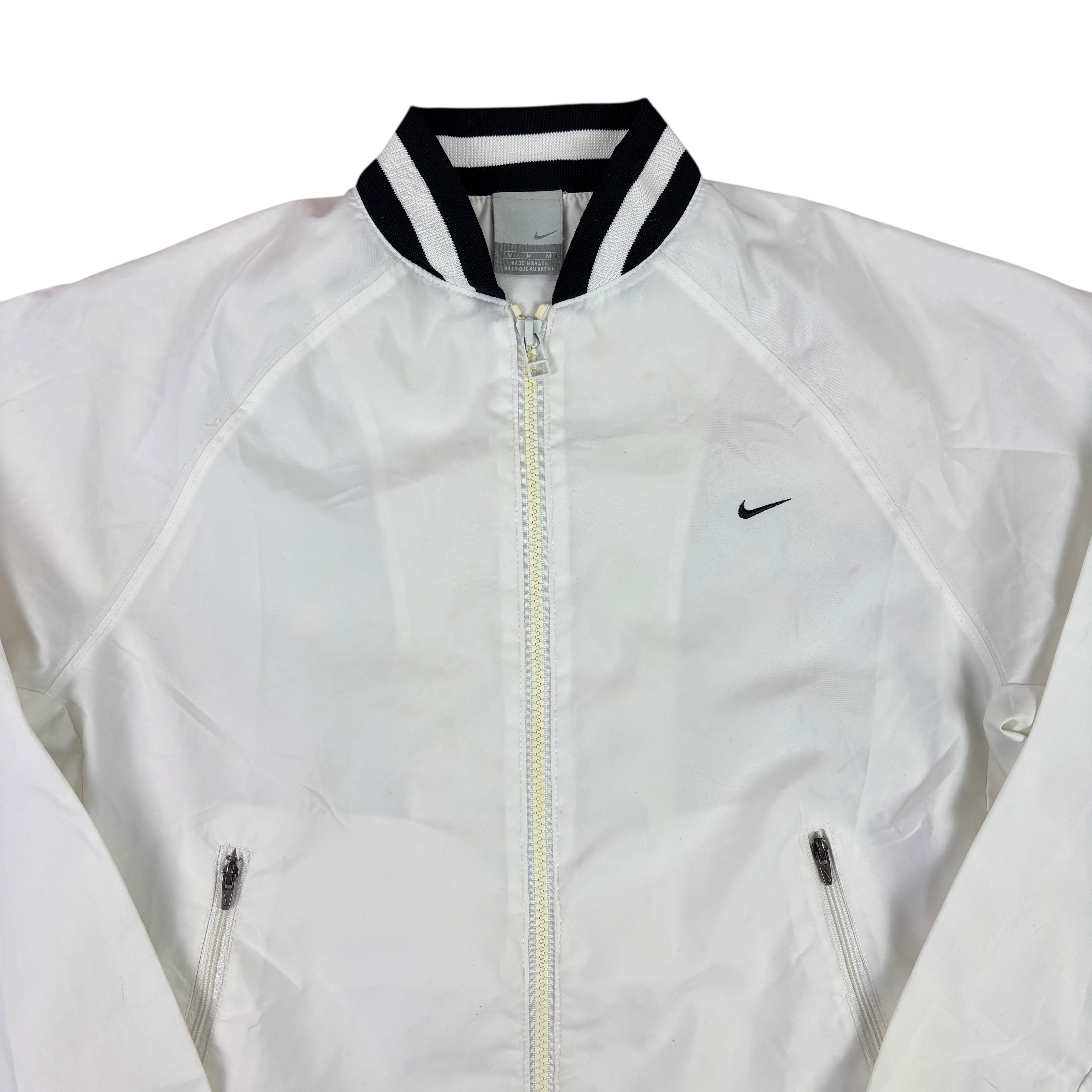 Nike White Y2K Cropped Windbreaker (Women’s M)