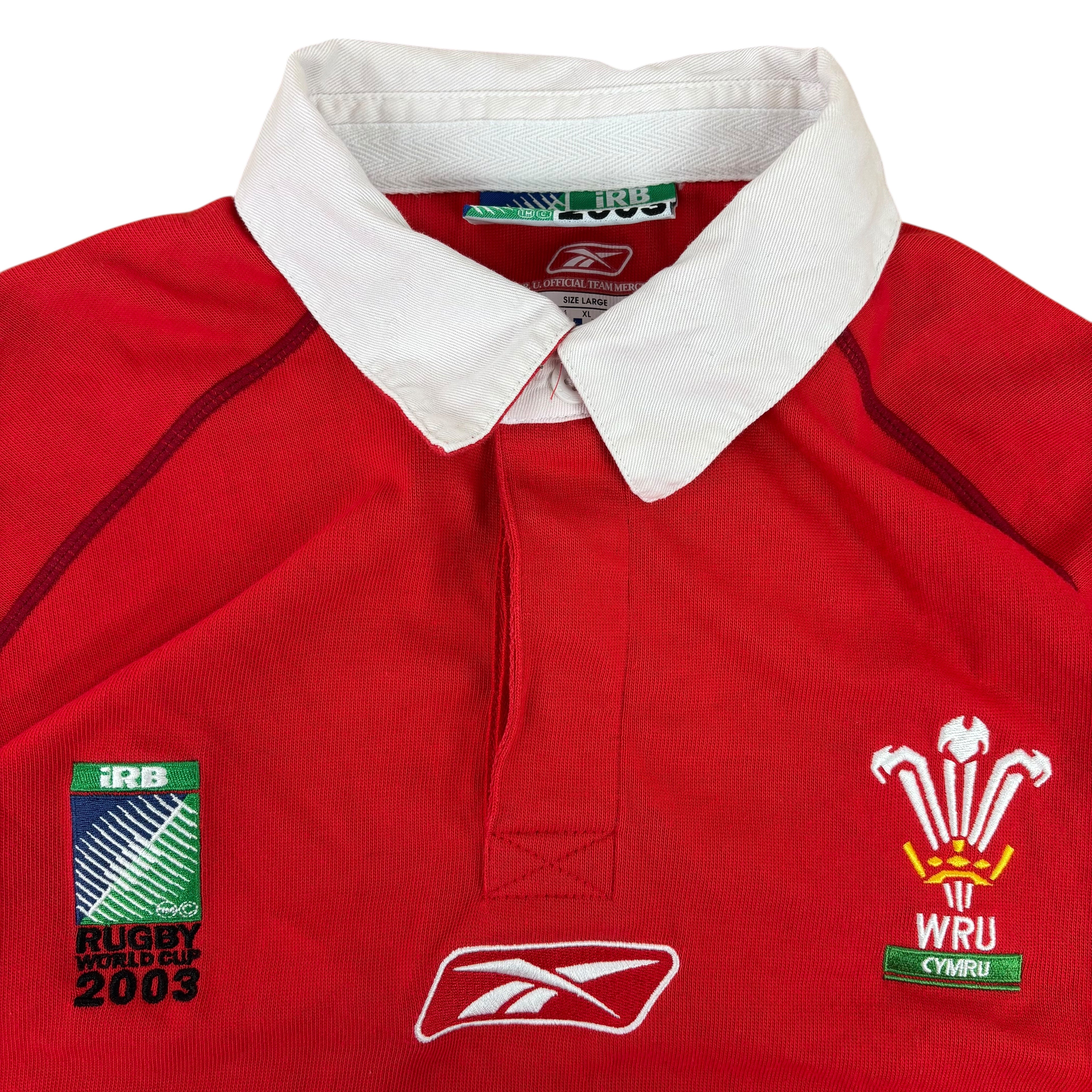 Reebok Wales Rugby 2003 Rugby World Cup Jersey (L)