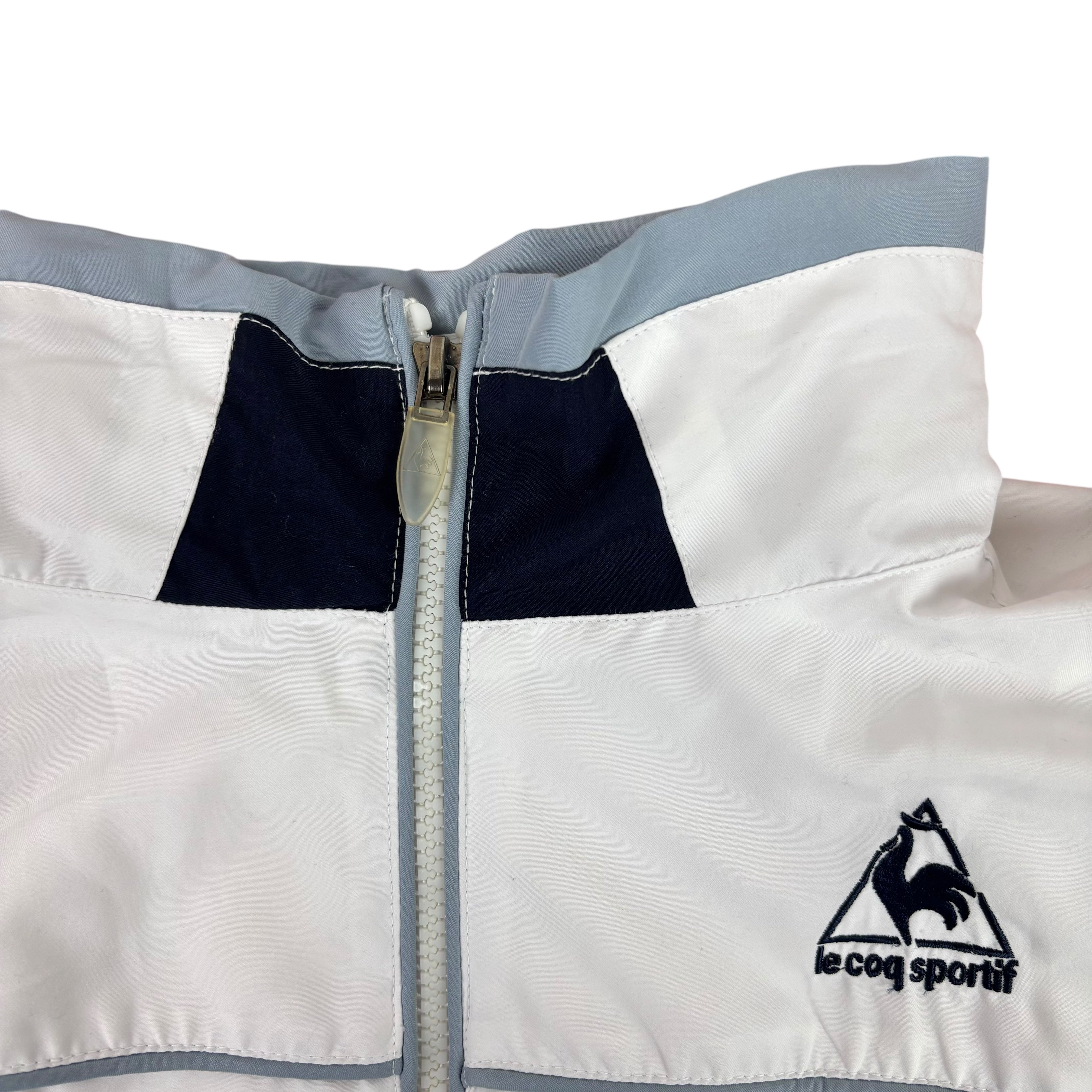 Le Coq Sportif White Logo Windbreaker (Women’s L)