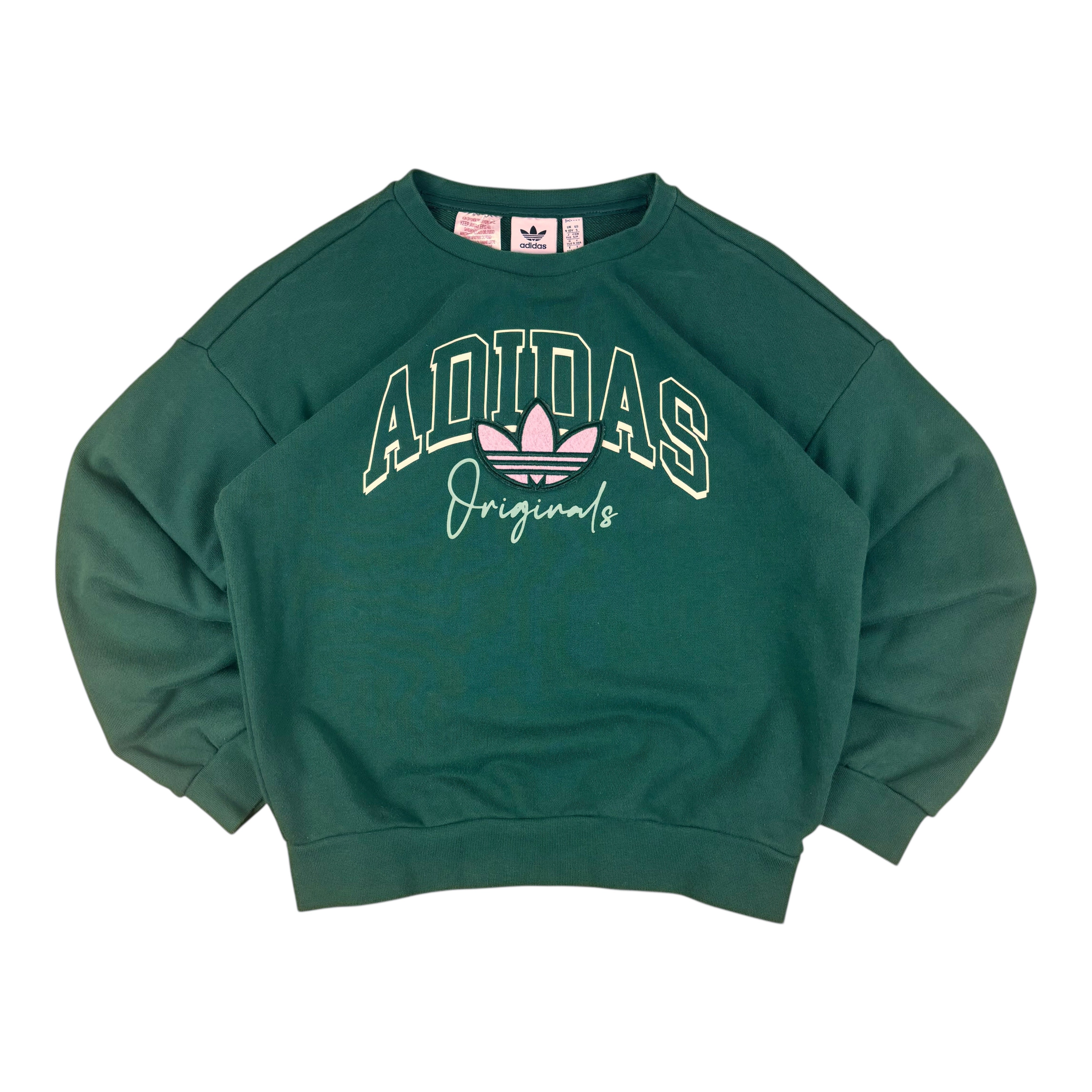 Adidas Originals Green Trefoil Sweater (9-10yrs)