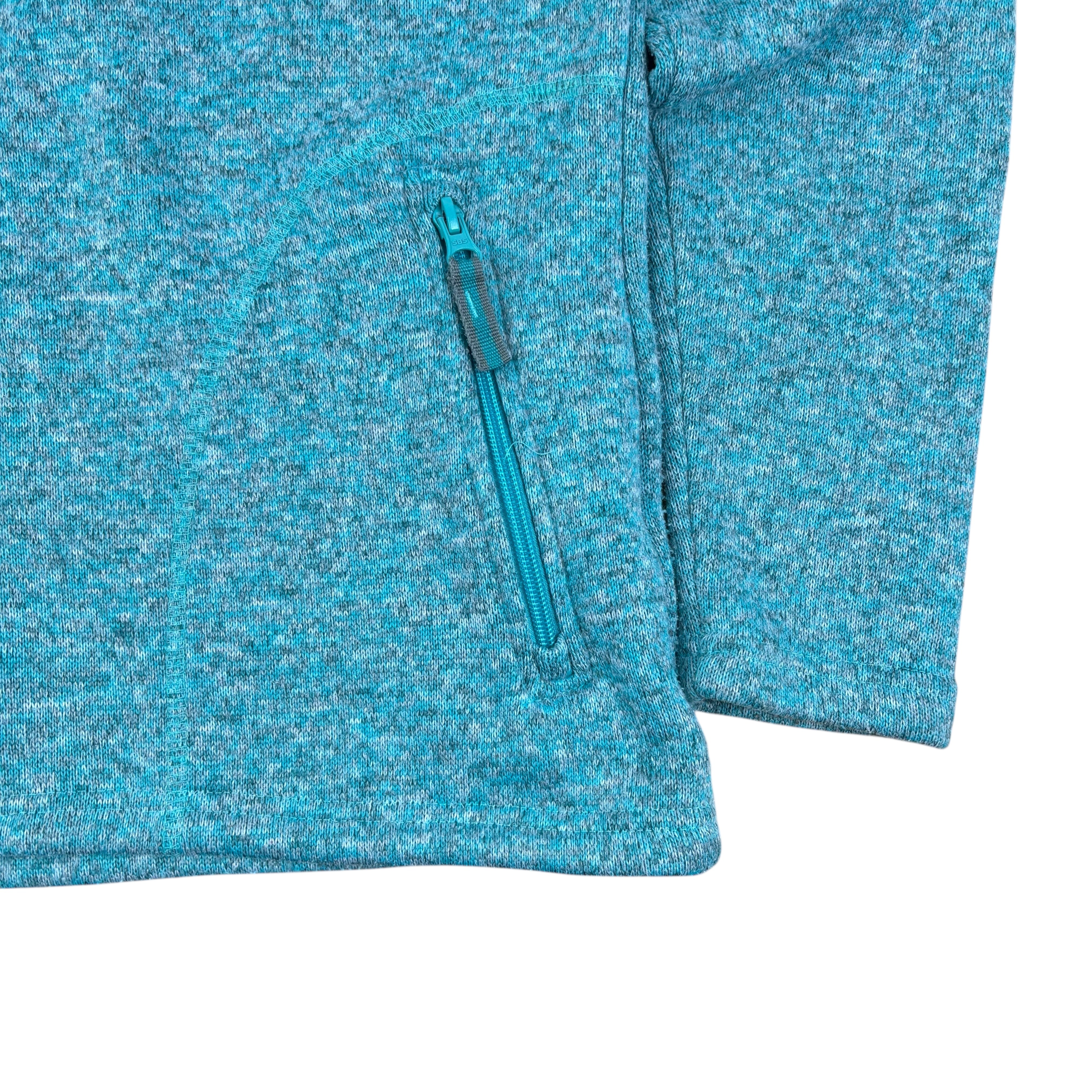 Mountain Warehouse Turquoise Knit Fleece Hoodie (Women’s L)