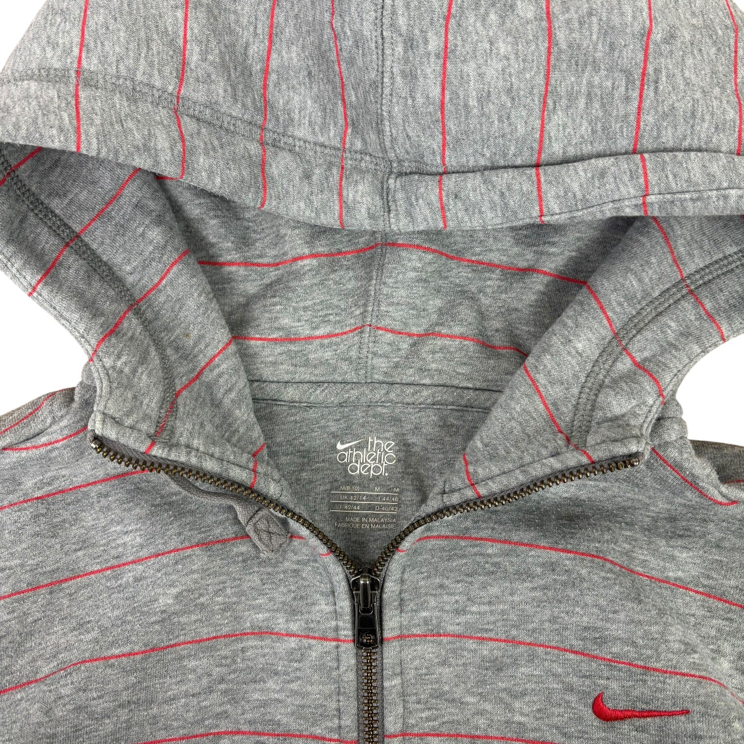 Nike Y2K Red Striped Hoodie (Women’s M)